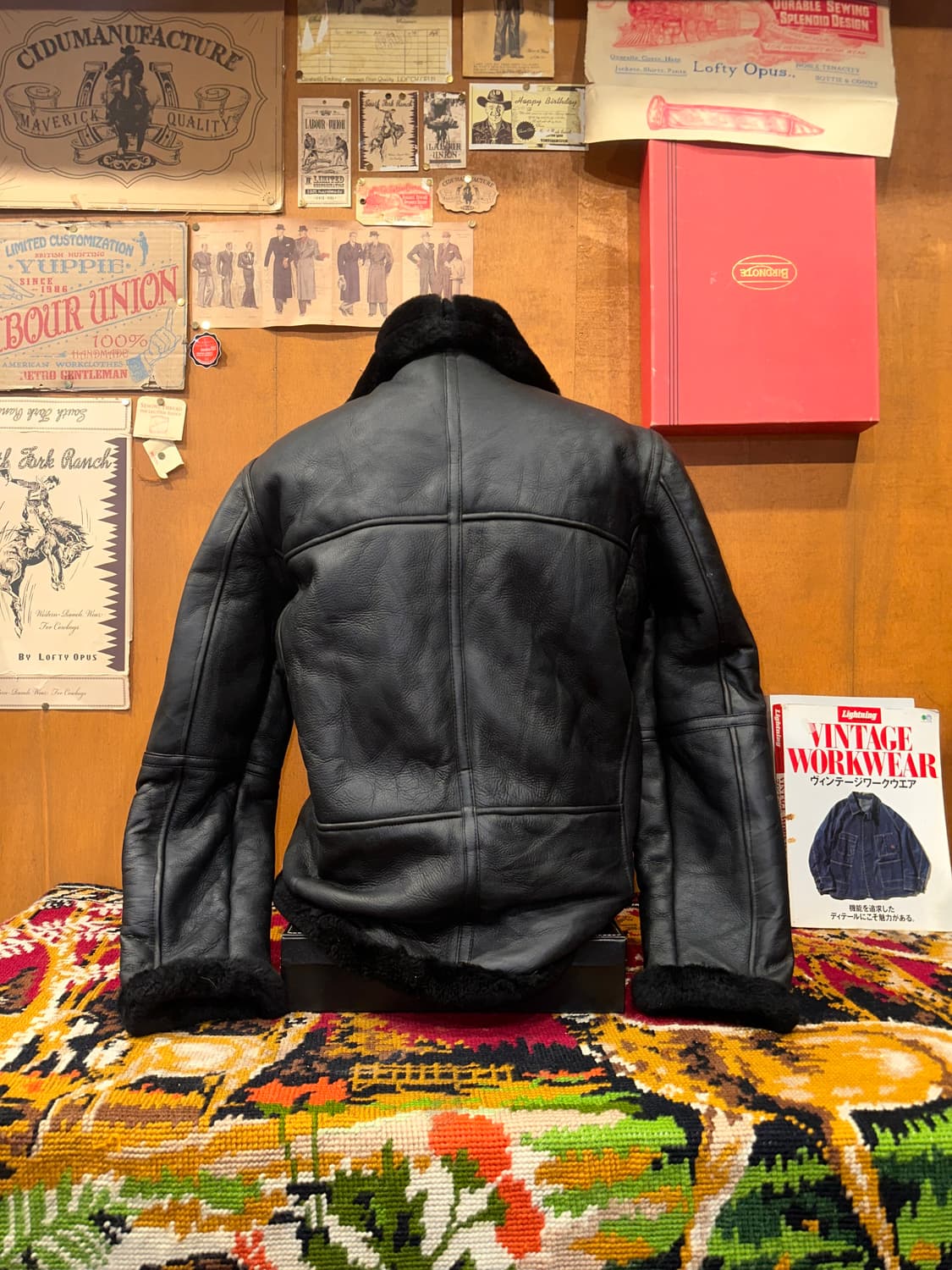 ( L-XL ) B3무스탕 레더자켓 가죽자켓 워크웨어 아메카지 밀리터리 상품이미지4