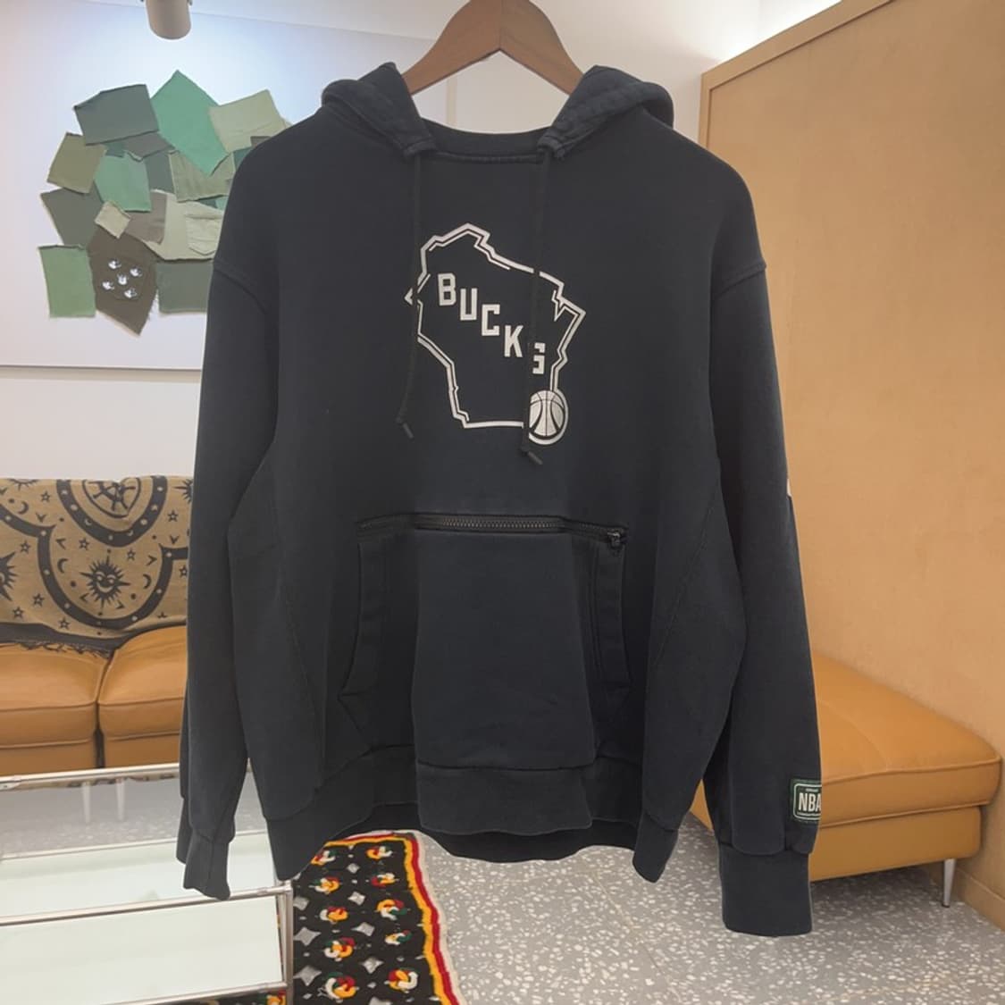 나이키 X NBA 올드스쿨 캐주얼 패치 약기모 후드티 L C07605 상품이미지3