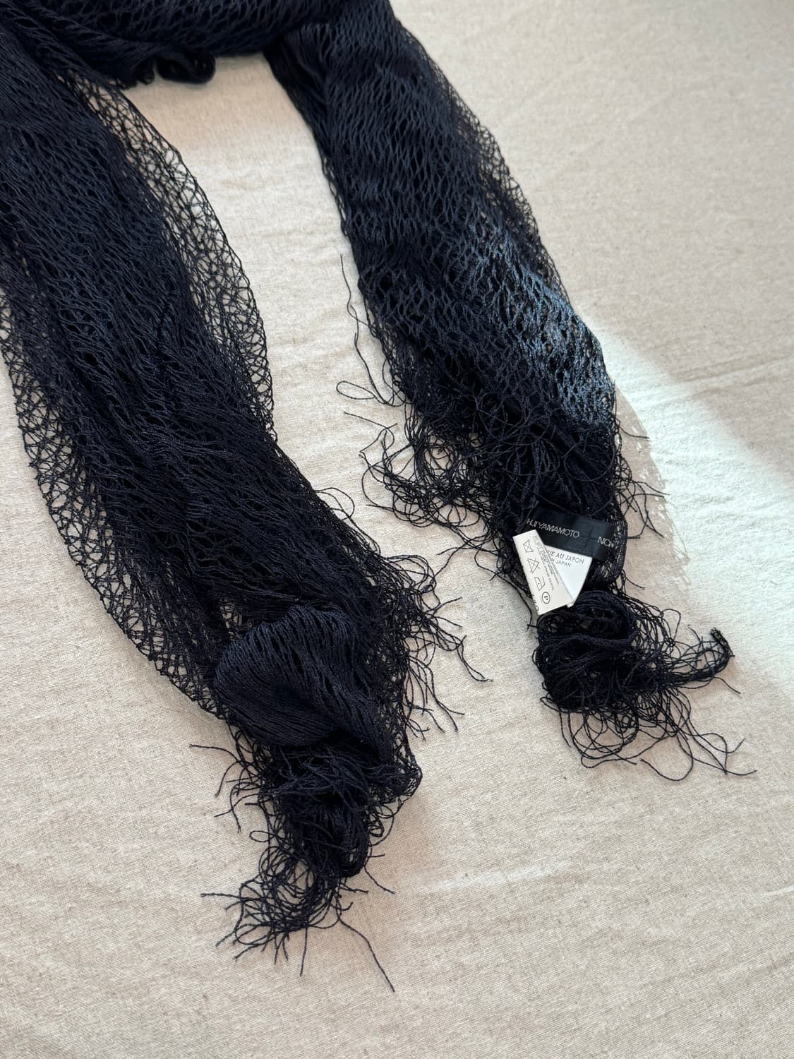 요지야마모토 00s 실크 그런지 머플러 상품이미지6