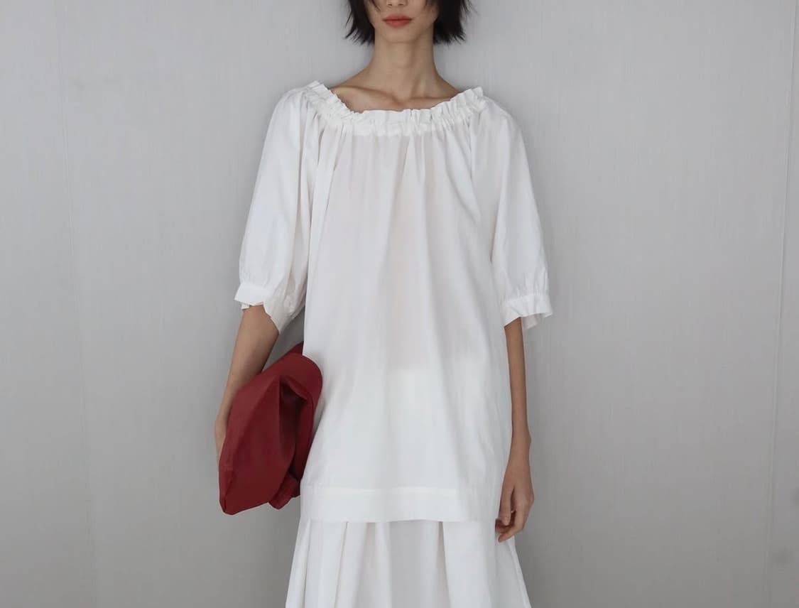 아모르샤이 백리본 블라우스 화이트 상품이미지1