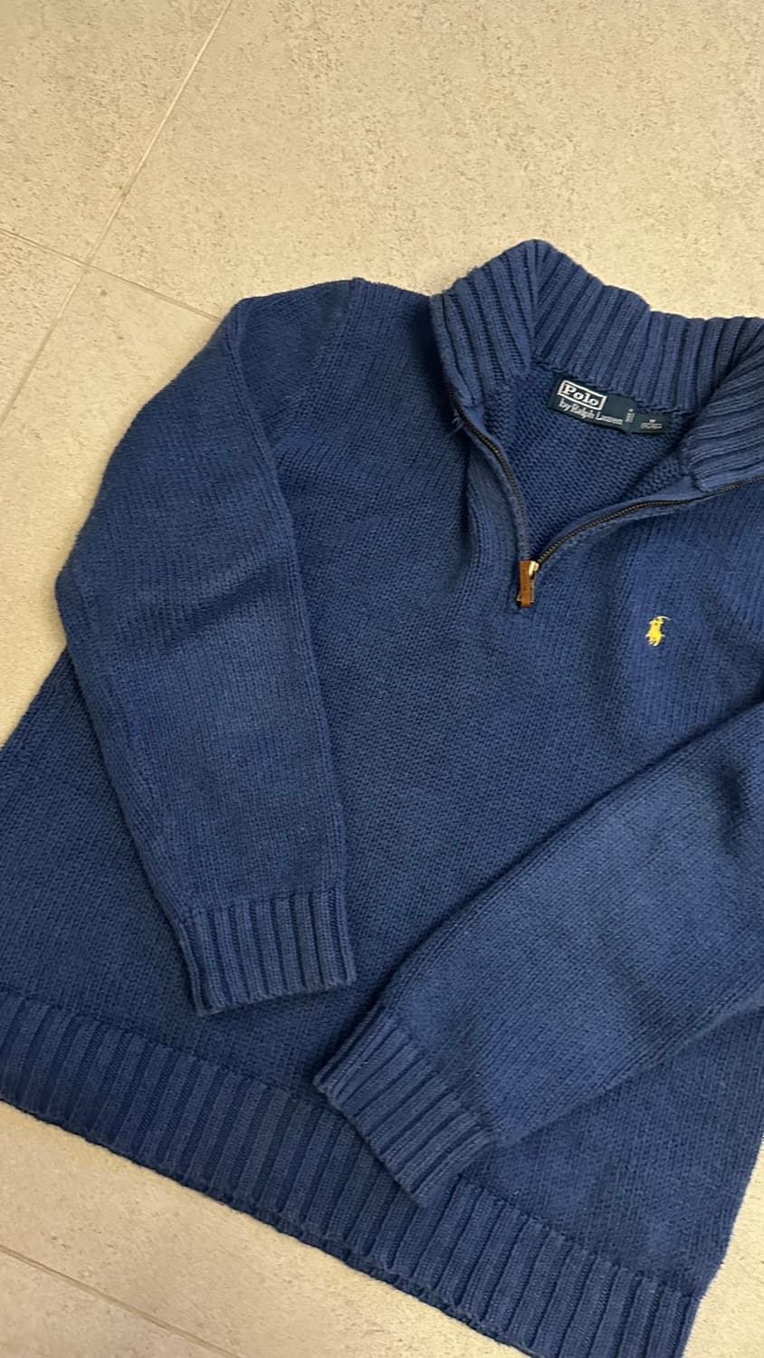 폴로 반집업니트 노란포니 상품이미지3