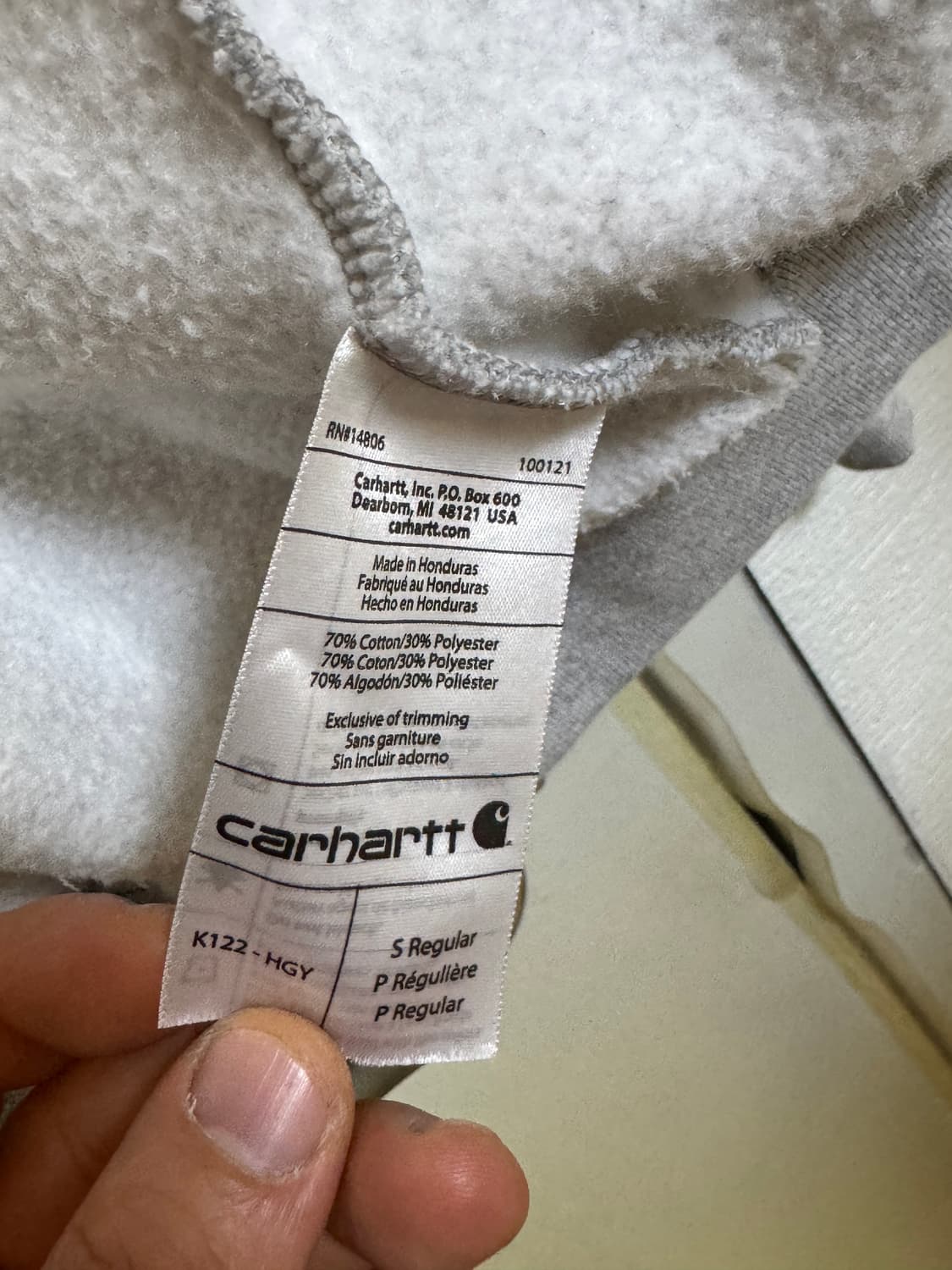 칼하트 K122-HGY 오리지널 핏 후드집업 S 상품이미지6