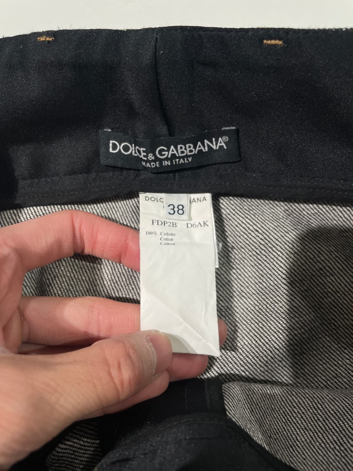 돌체 앤 가바나 흑청 패널 세미 부츠컷 데님 팬츠 상품이미지7