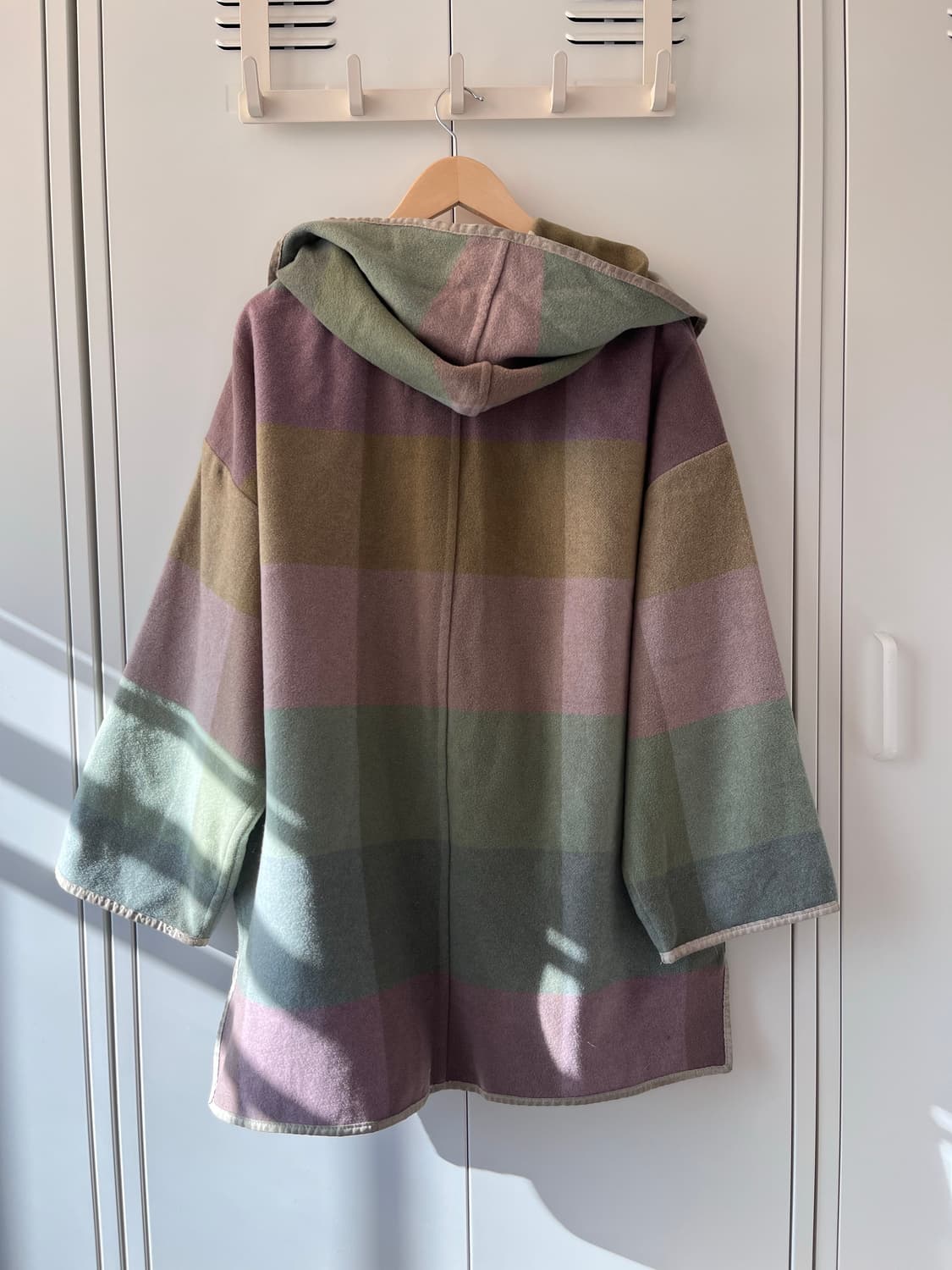 Vintage  후드 케이프형 투버튼 더플 코트 상품이미지10