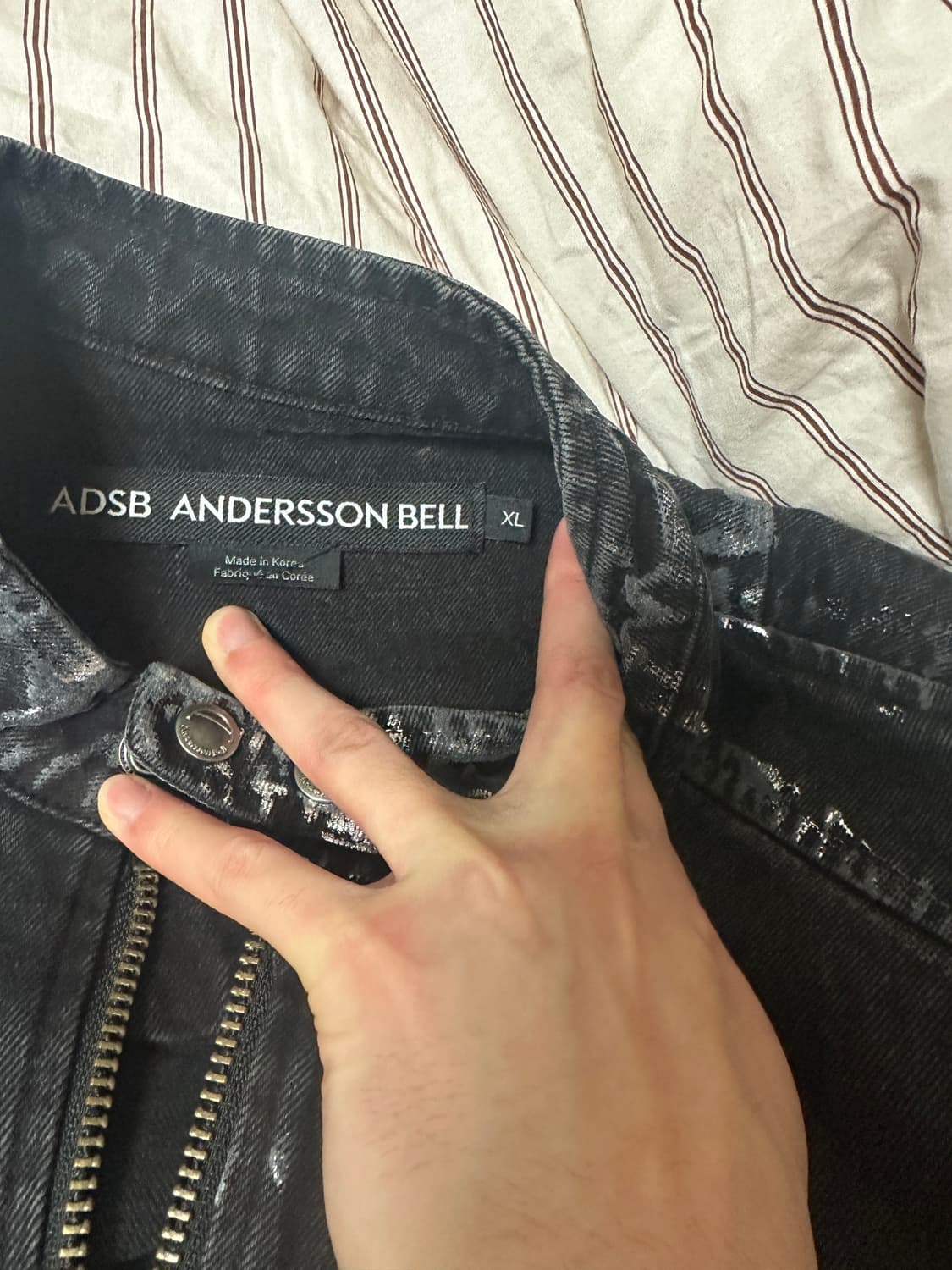 앤더슨벨 왁스 코티드 데님 셋업 상품이미지3