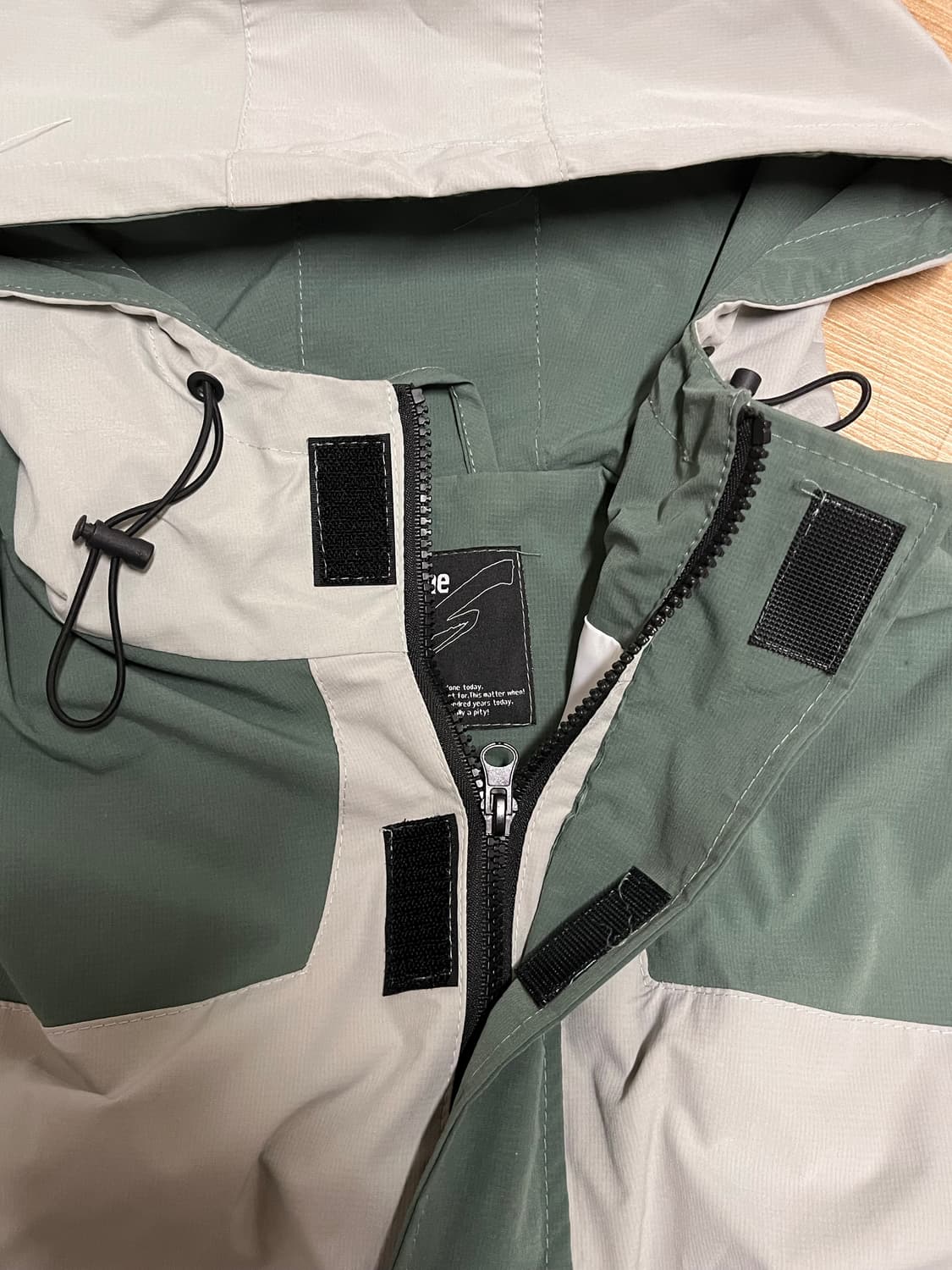 더로우머 배색 후드 아노락 XL 상품이미지4