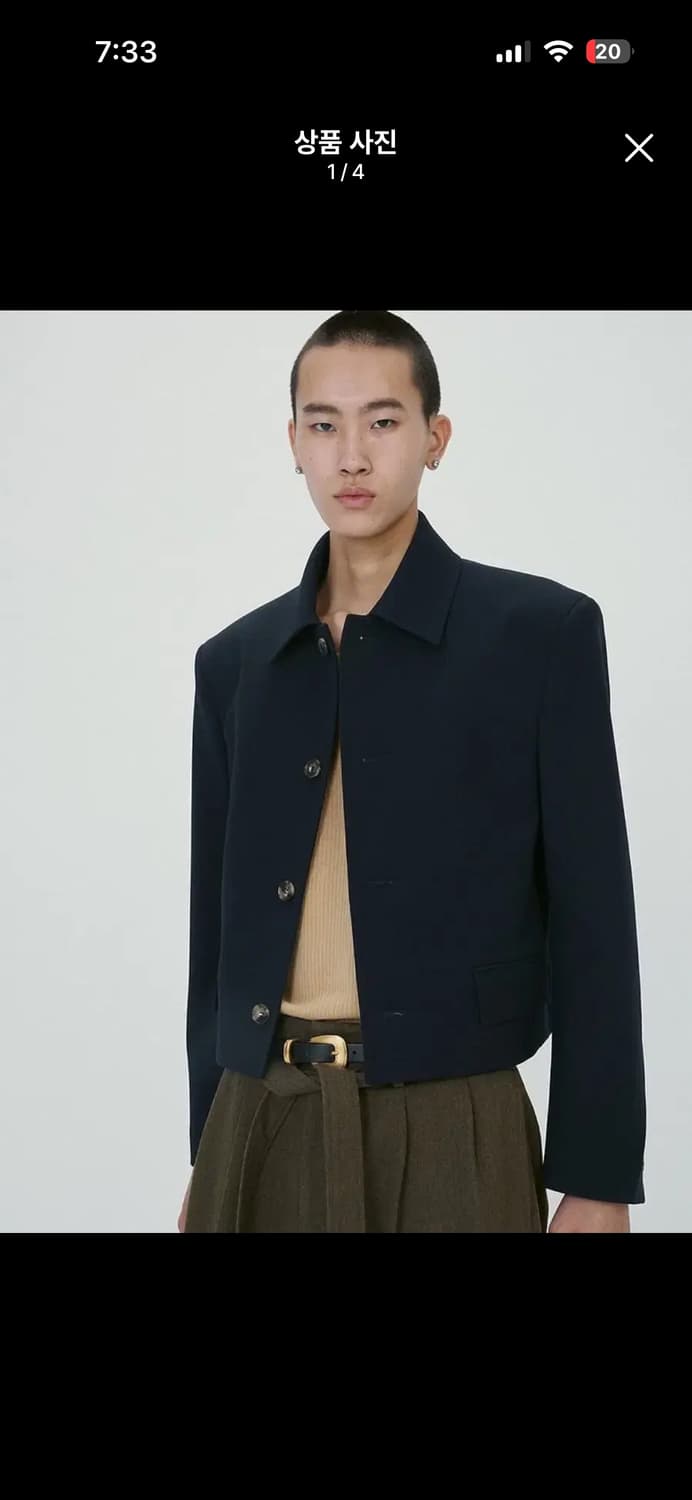 렉토 숏자켓 네이비 M 상품이미지4