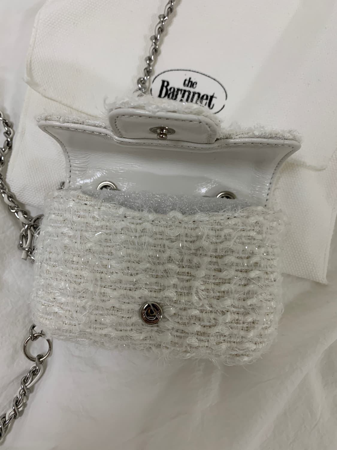 더바넷 트위드 체인 벨트 미니 (아이보리) 상품이미지4