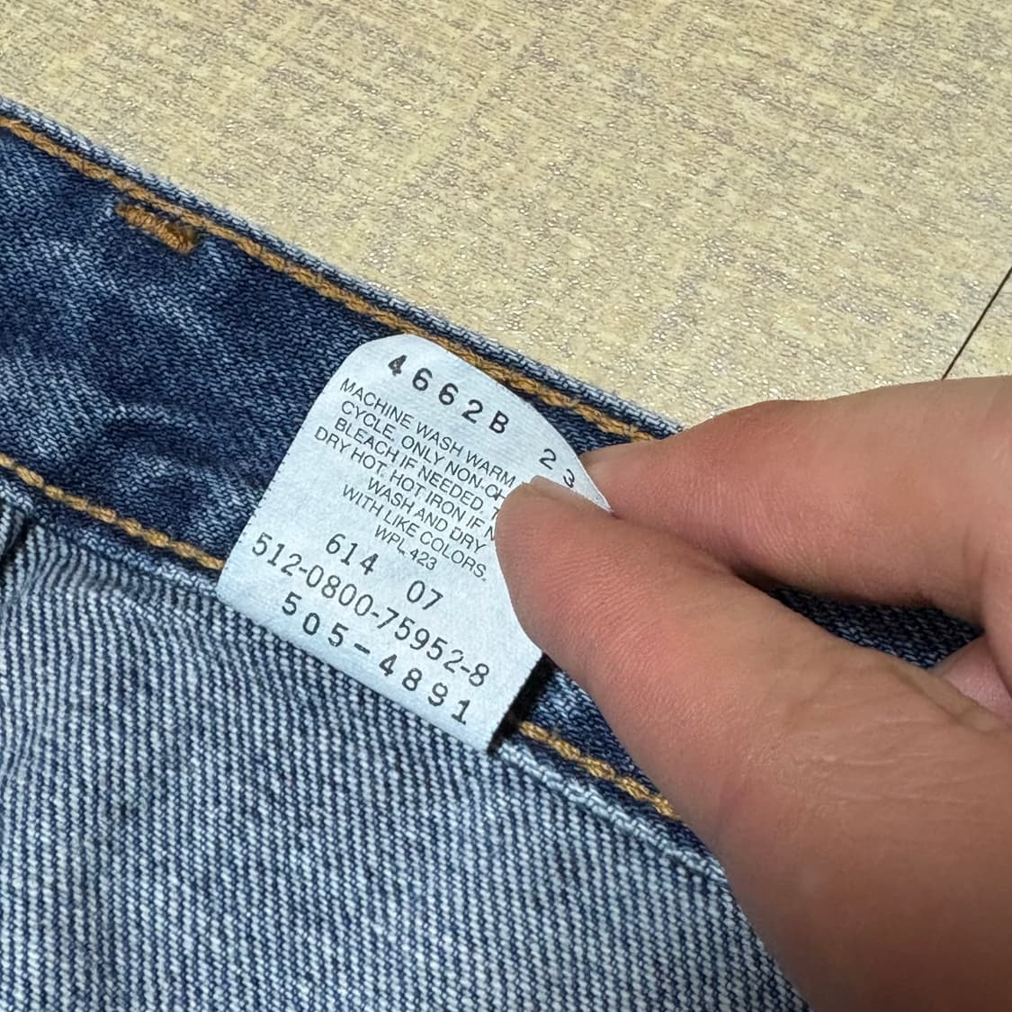 90s USA🇺🇸 리바이스 505 오렌지 탭 블랙 중청 상품이미지4