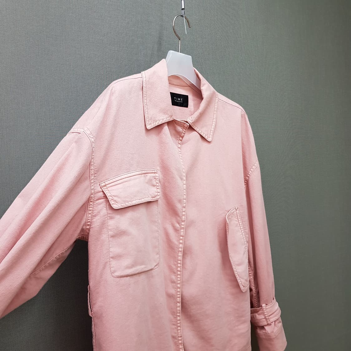 한섬 타임 워싱 소재 트렌치 자켓 F사이즈 상품이미지3