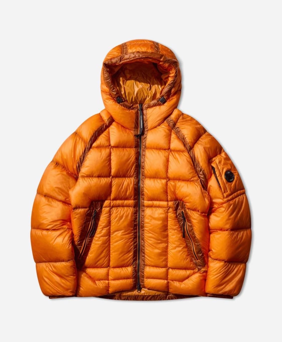 C.P. 컴퍼니 D.D. 쉘 후드 다운 자켓 러셋 오렌지 라지 새제품 상품이미지1