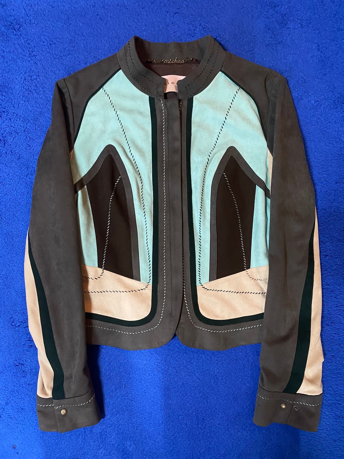 Michaa 미샤 컬러 블록 스웨이드 웨스턴 자켓 상품이미지3