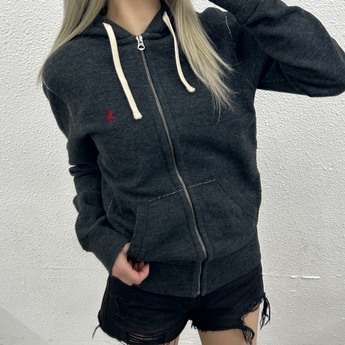 폴로 랄프로렌 레드포니 차콜 후드집업 XS 상품이미지1