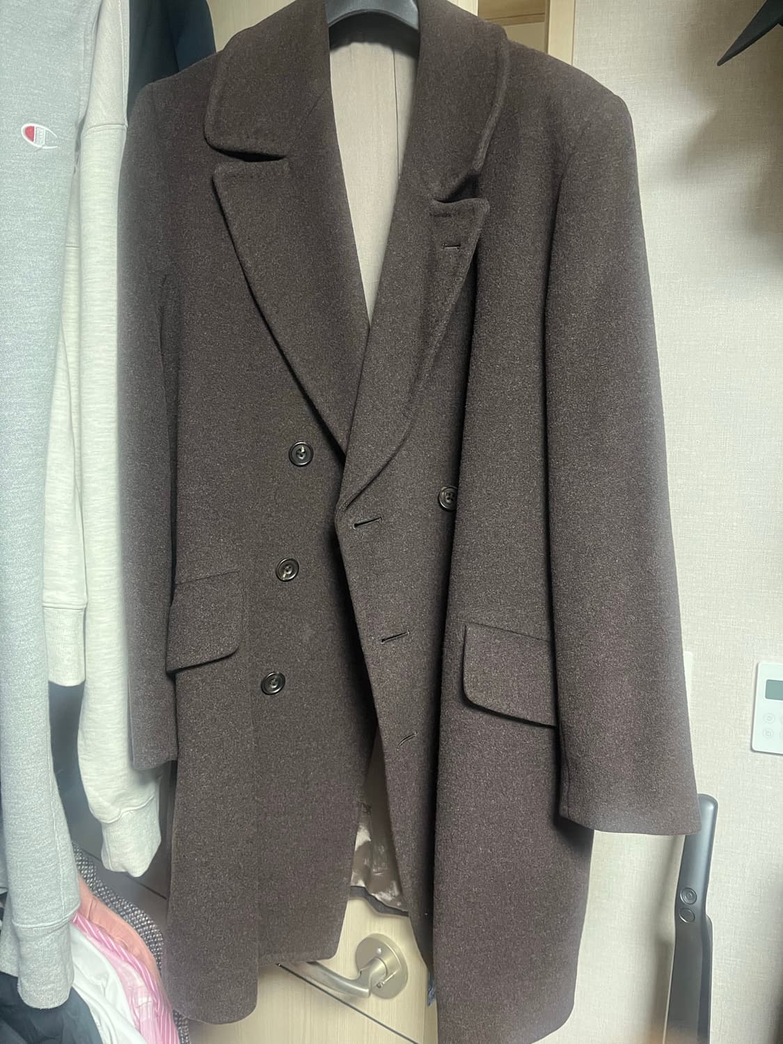 빈티지 버버리 더블 브라운 코트 판매 상품이미지1