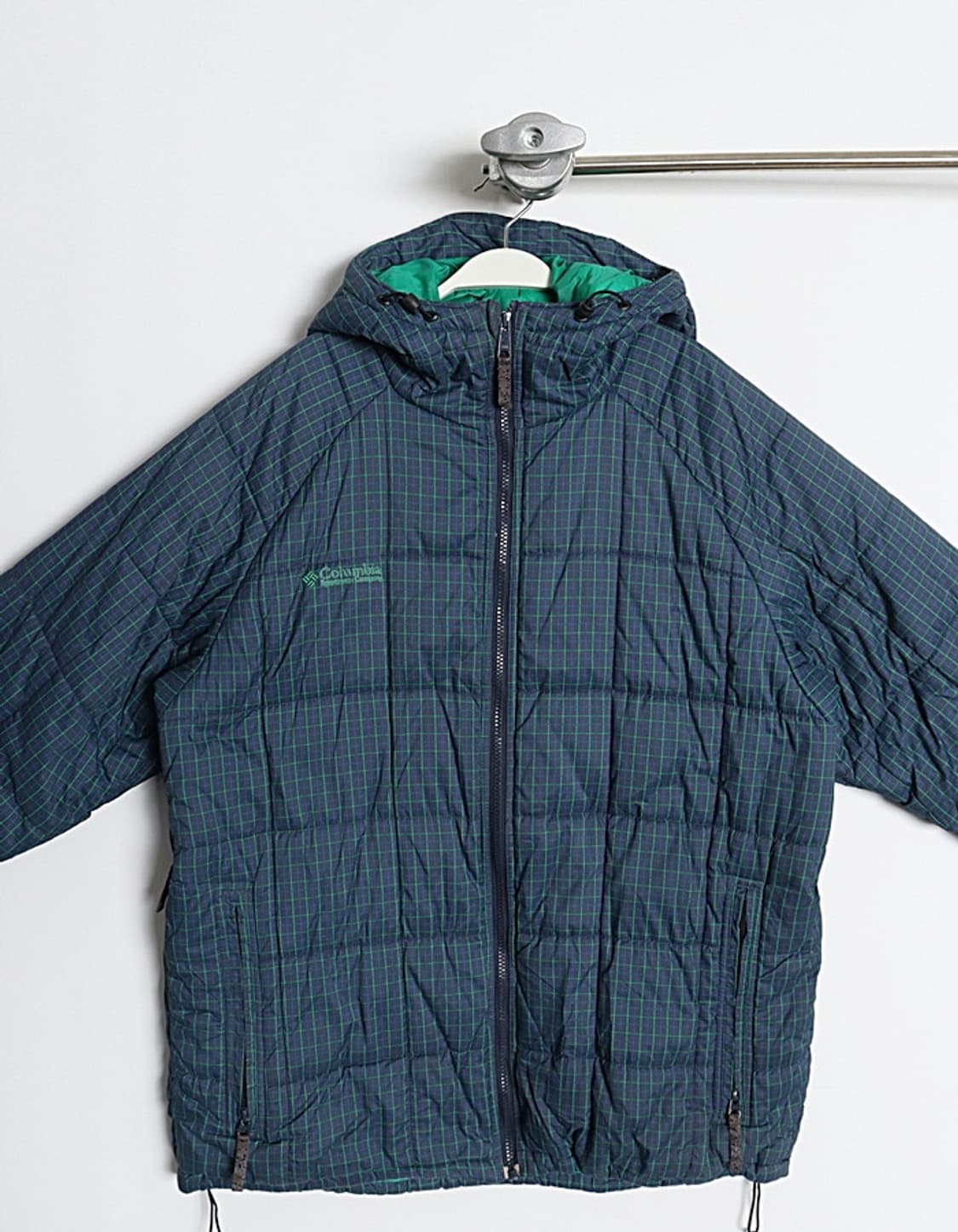 콜럼비아 체크 후드패딩 상품이미지2