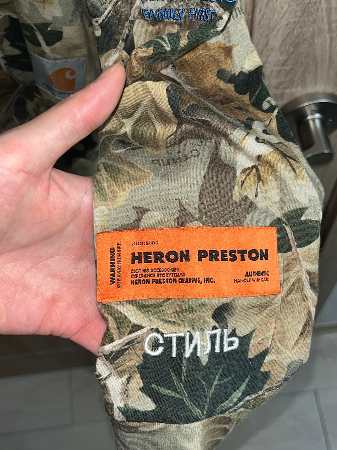 칼하트 WIP x 헤론프레스톤 카모 긴팔티 S 상품이미지8