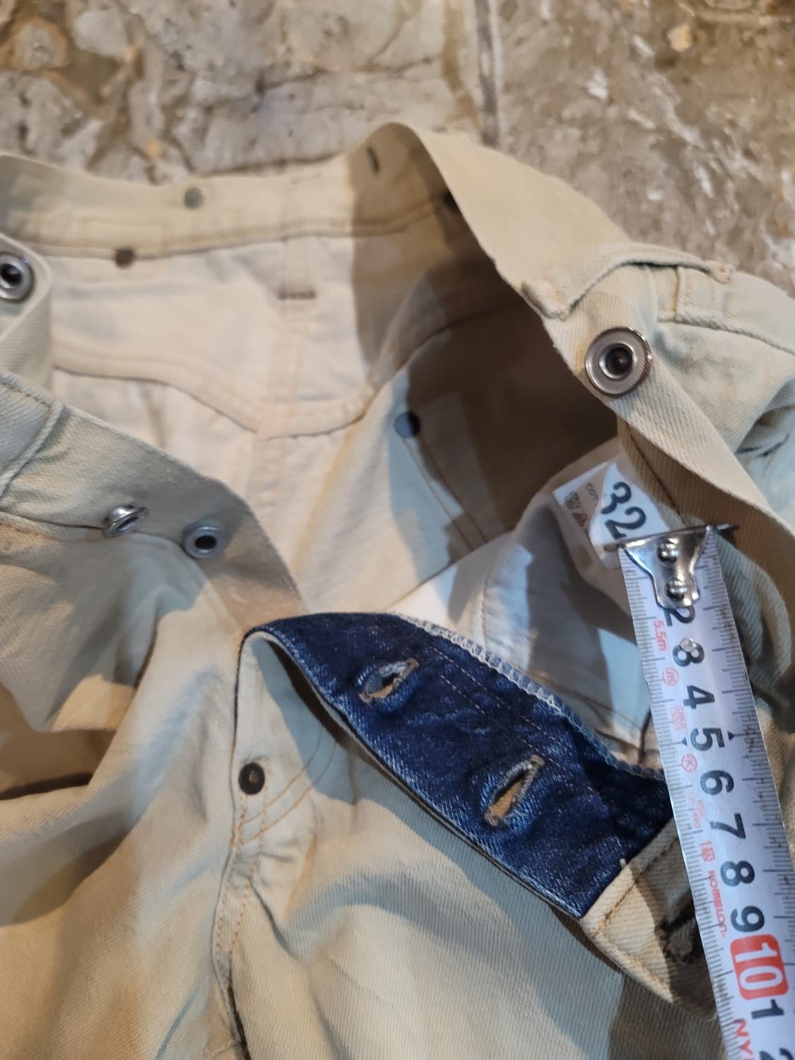 웨어하우스 오트밀 신치백 셀비지 워크팬츠  상품이미지4