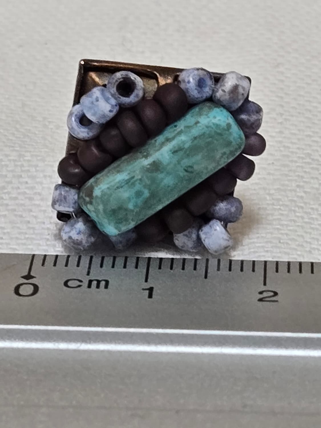 빈티지 터키석 컬러 비즈 클립형 이어링 핸드메이드 감성 상품이미지5