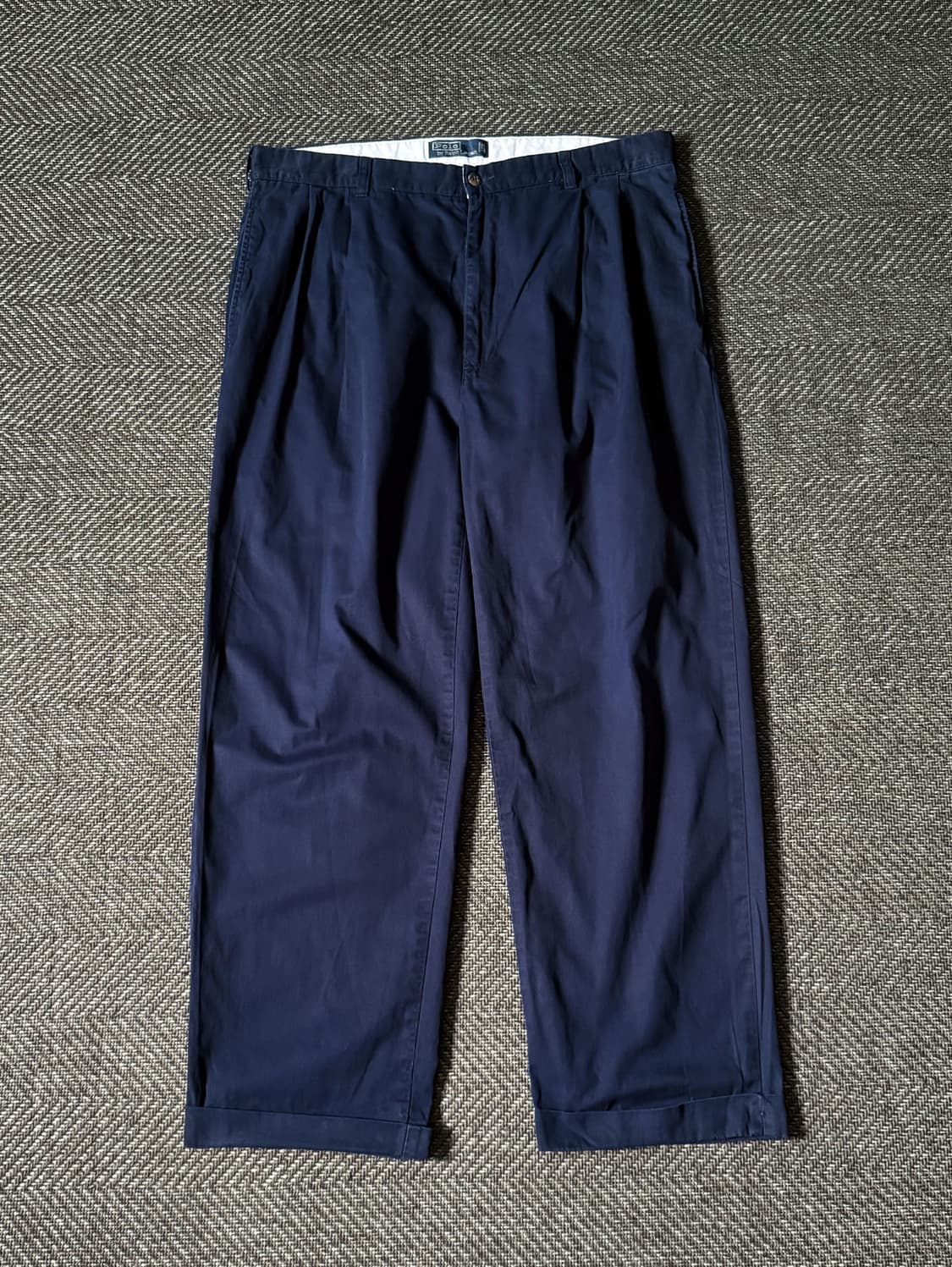 (36) 폴로 랄프로렌 네이비 더블 플리츠 클래식 치노 팬츠 상품이미지1