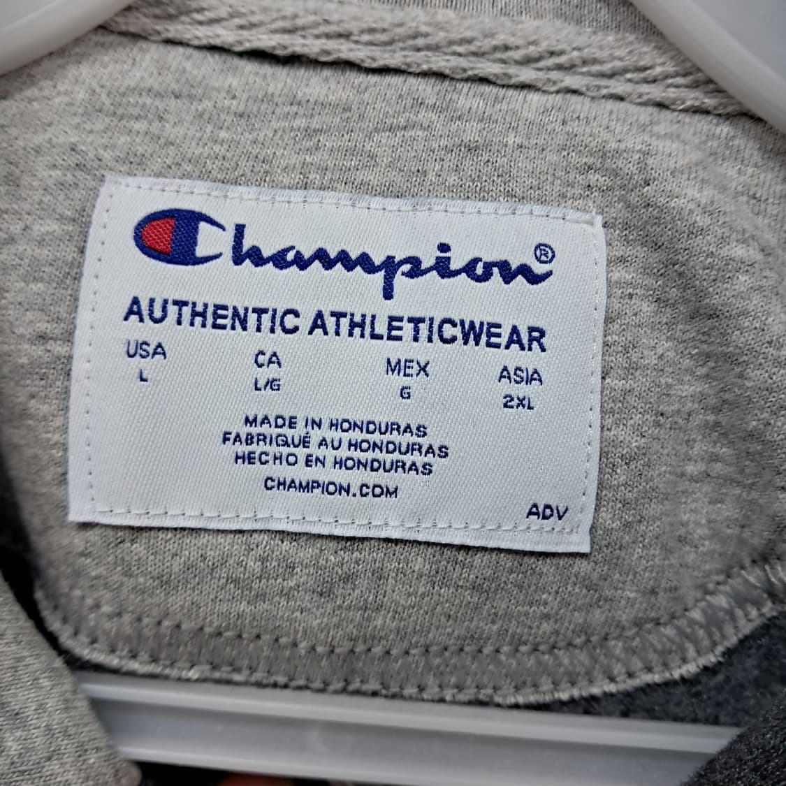 챔피온 로고 기모  후드티 다크 그레이 L 상품이미지4
