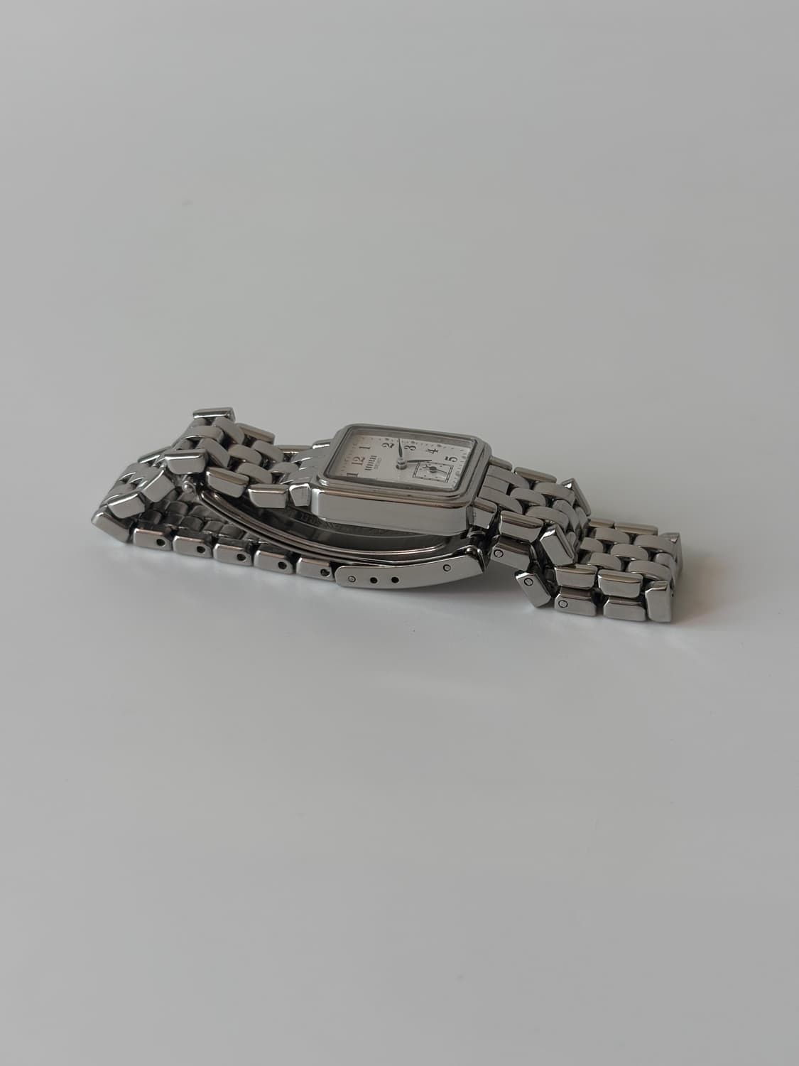1990s Nouveau Silver Square Ladies Quart 상품이미지5
