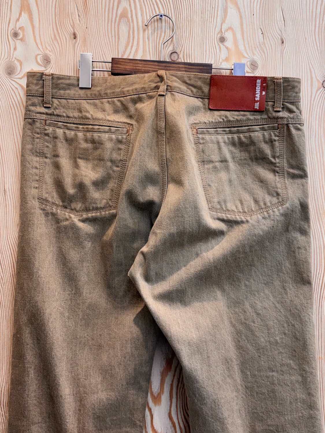 질 샌더 레더 택 데님팬츠 상품이미지3