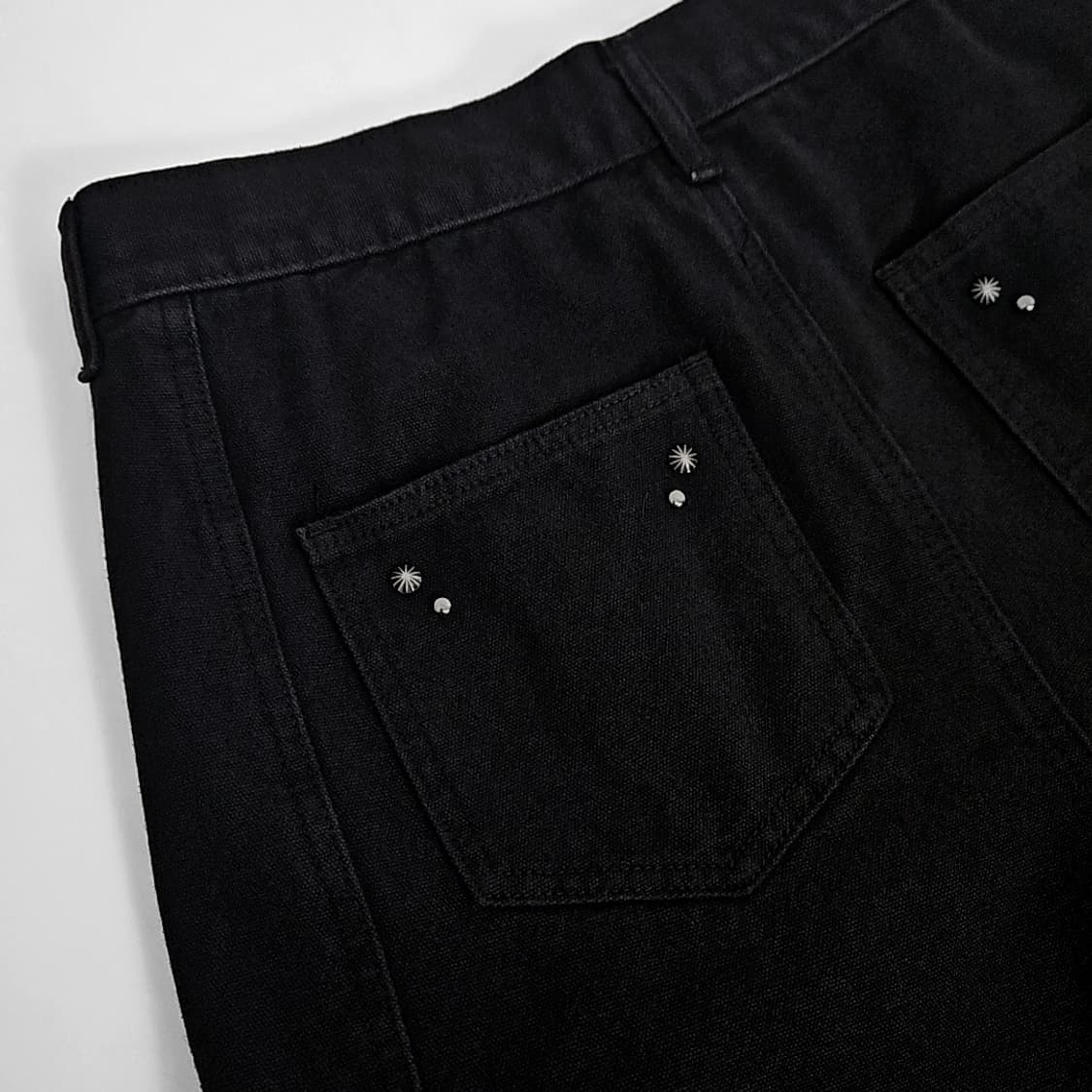 Lindel 웨스턴 리벳 워싱 카고 팬츠 (black) 상품이미지3