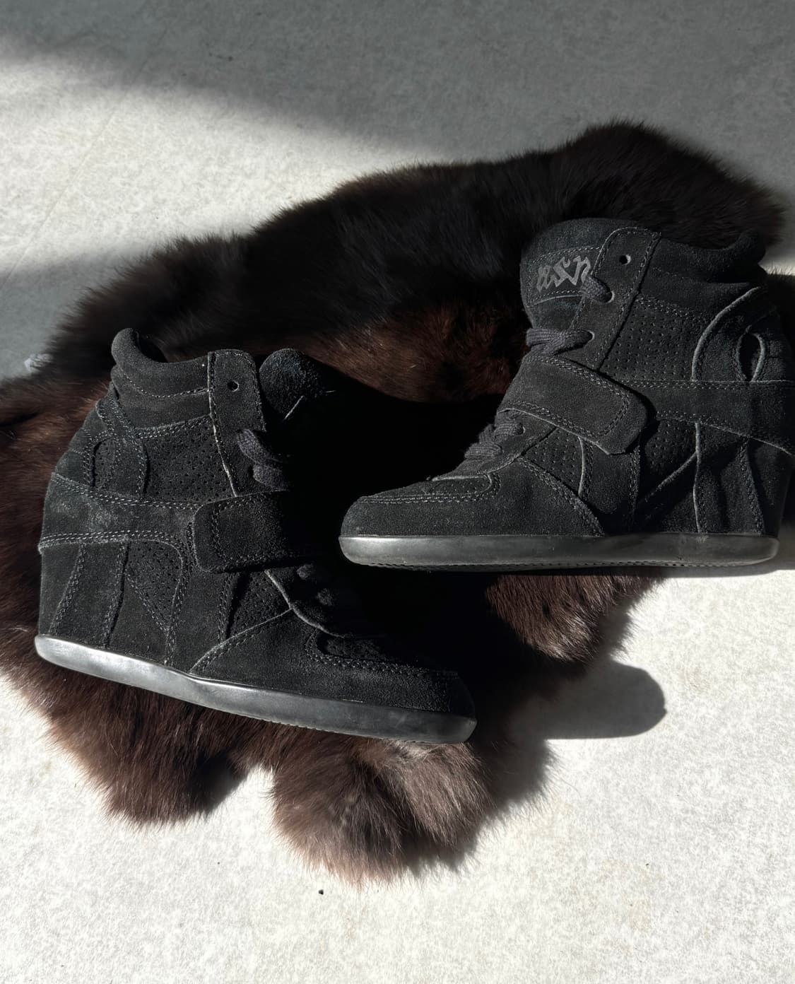 ASH 보위 웨지힐 하이탑 스니커즈 블랙 상품이미지3