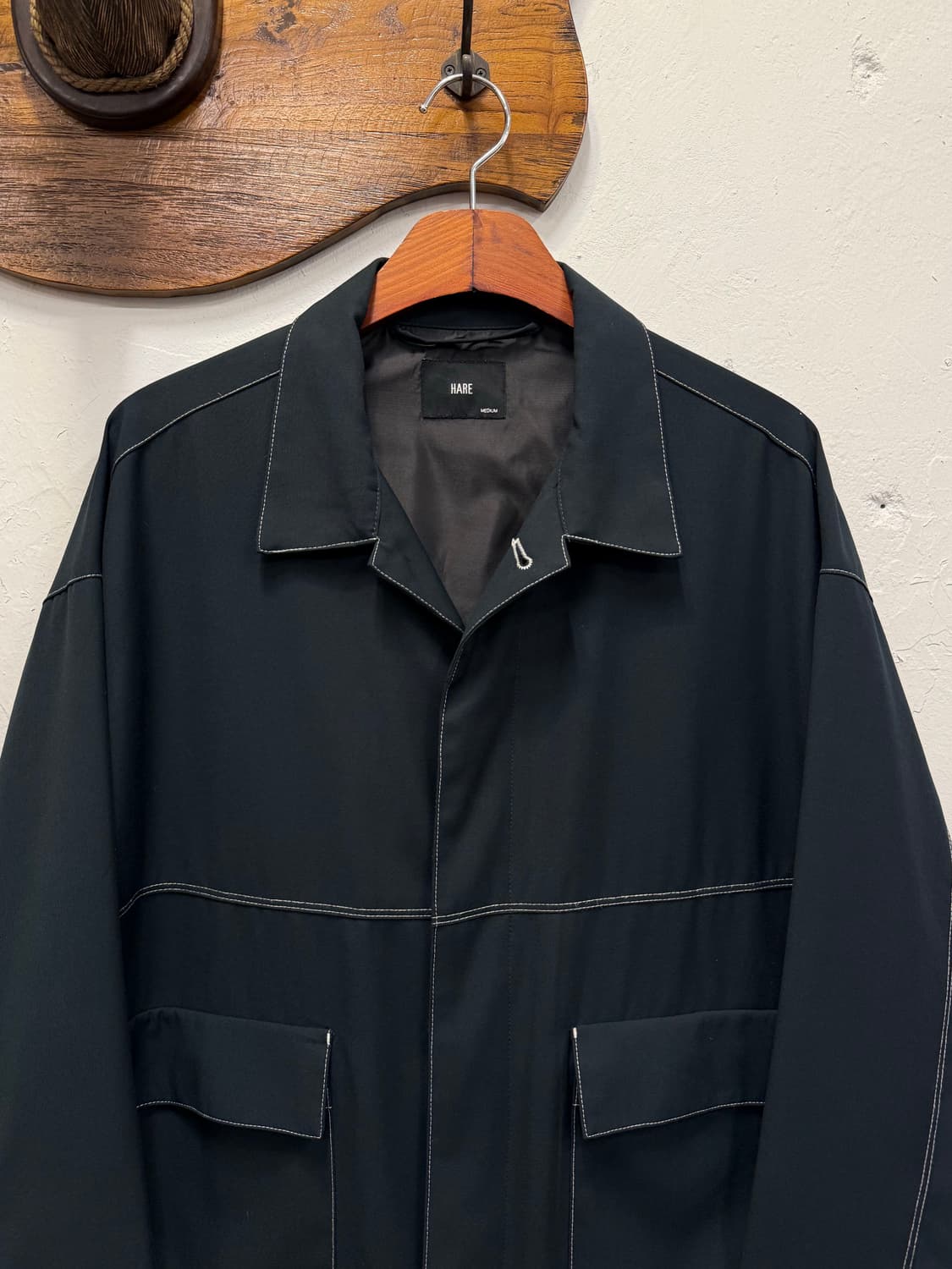 L) HARE Contrast Stitch Work Jacket 상품이미지3