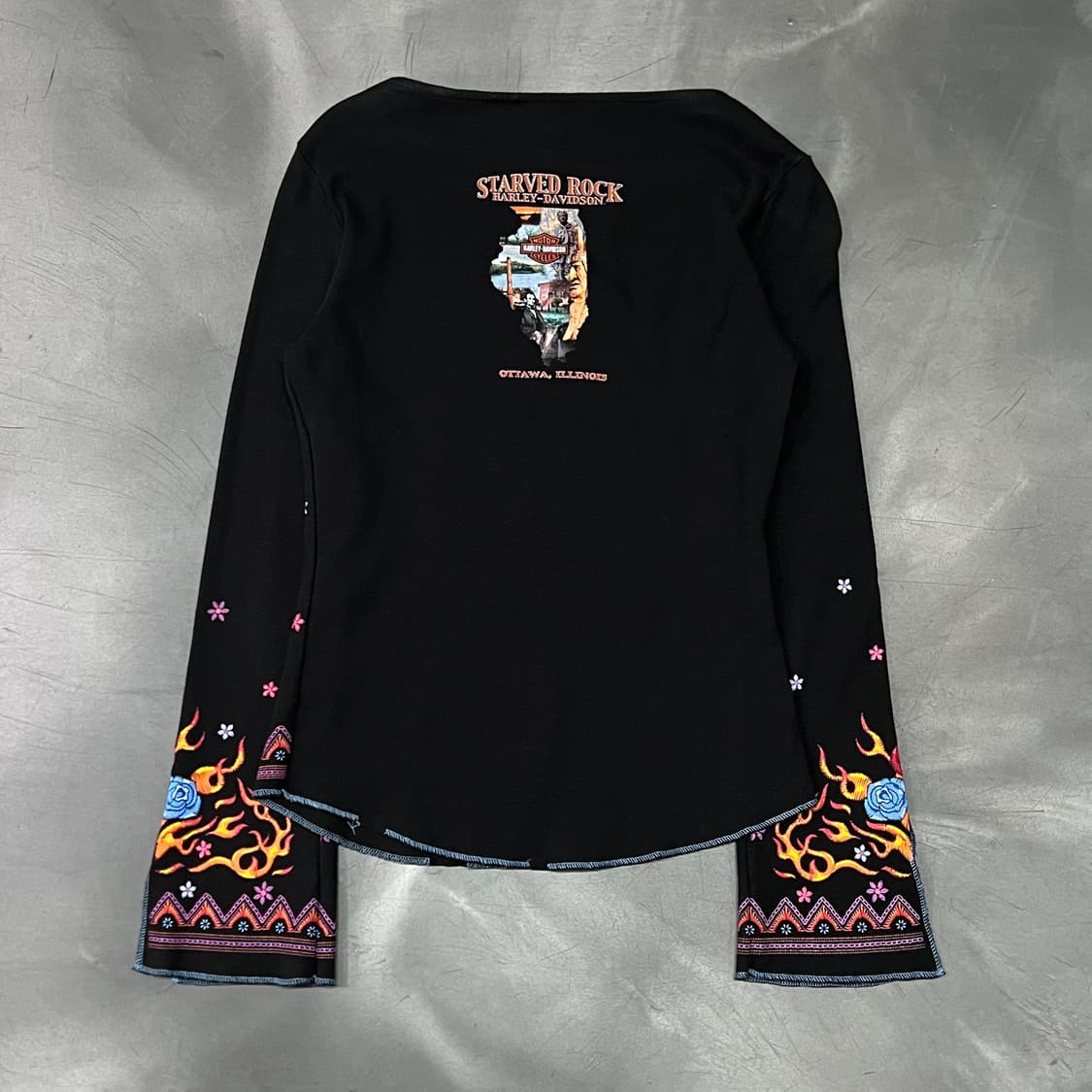  할리데이비슨 플라워 플레임 롱슬리브 y15133 상품이미지2