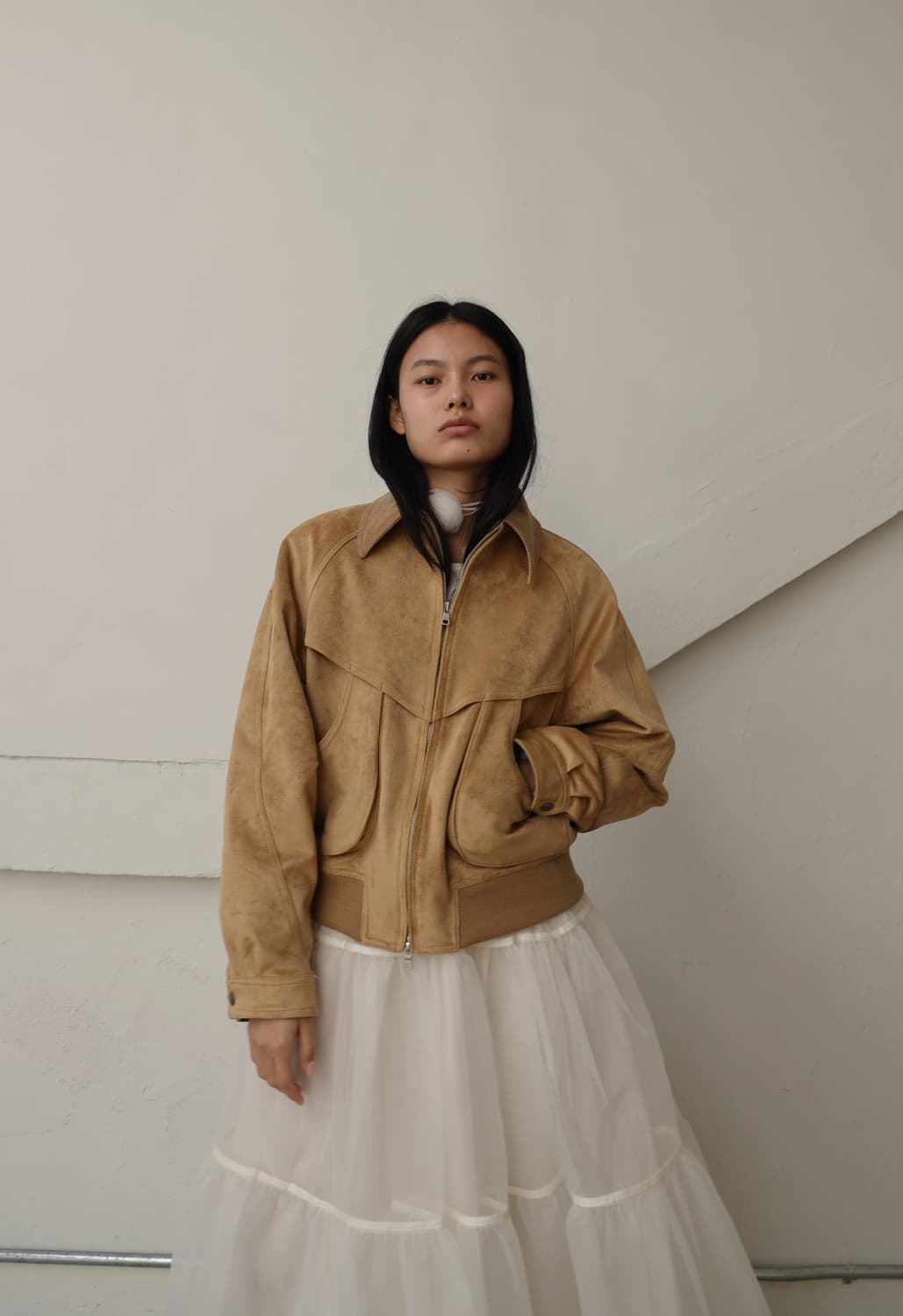 르콩 스웨이드 블루종 블랙 상품이미지4