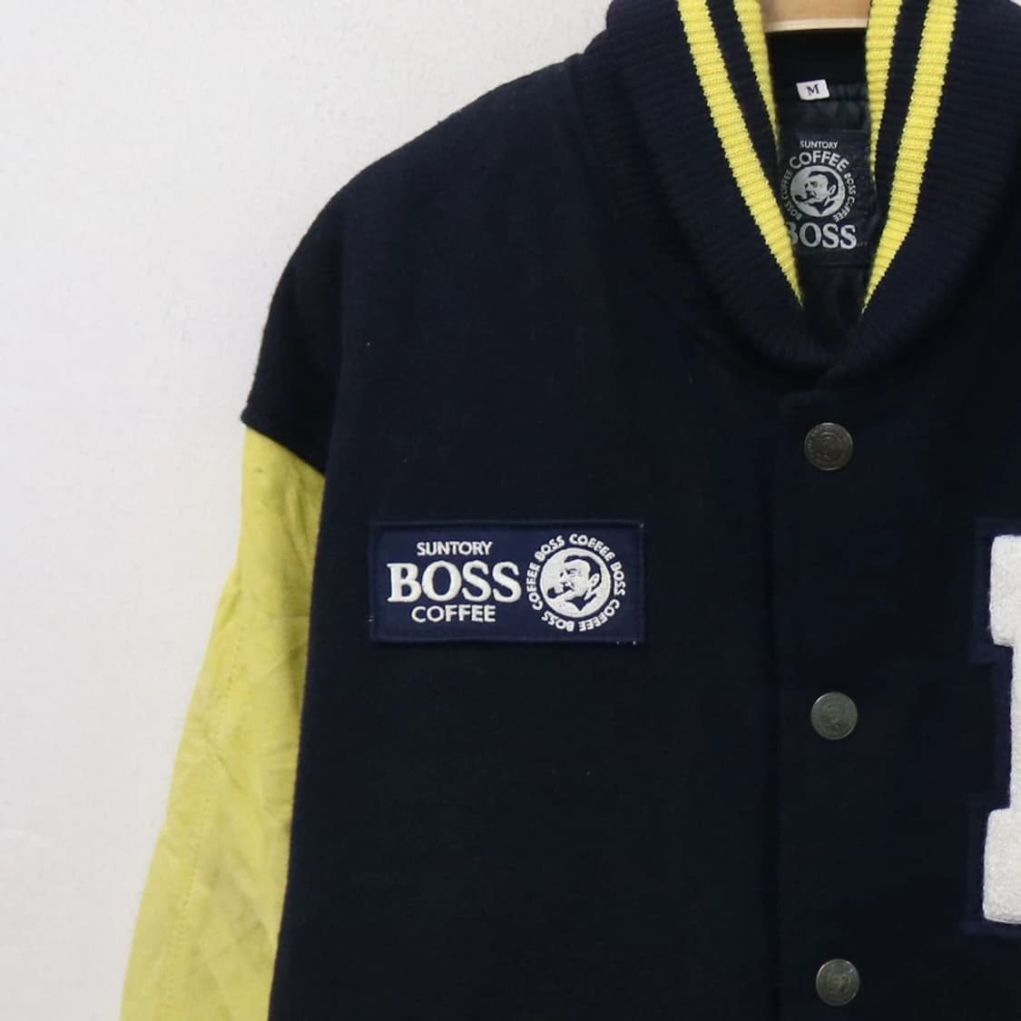 RARE SUNTORY 레더 울 야구 점퍼 61930 상품이미지6