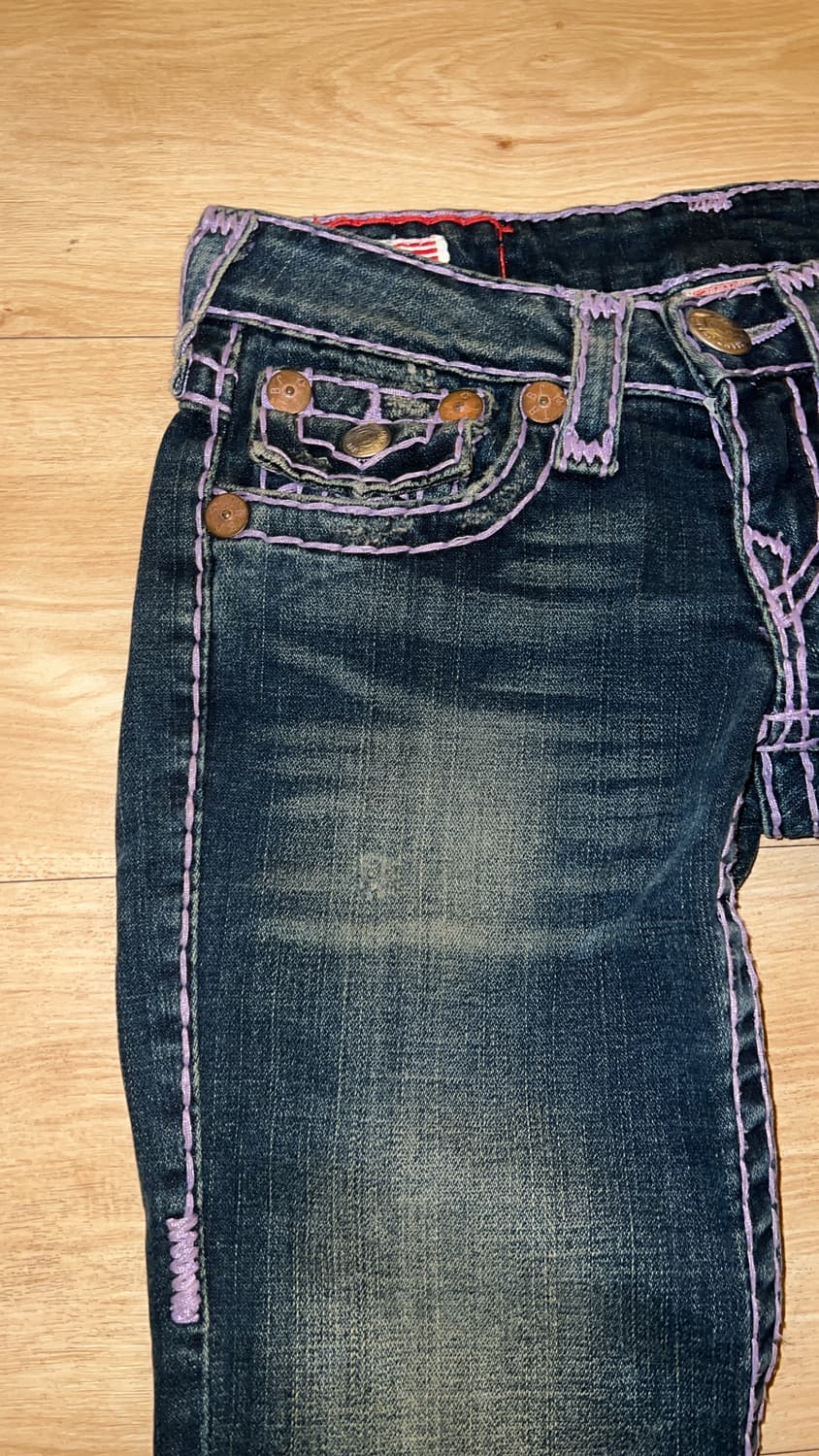 True Religion Purple Stitch Low-Rise Pan 상품이미지6