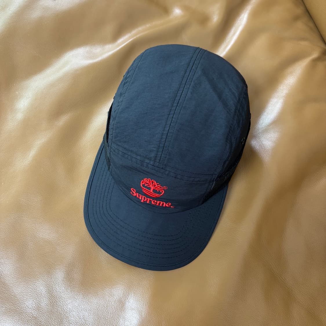 슈프림 팀버랜드 캠프캡 모자 사이드 메쉬 블랙 상품이미지5