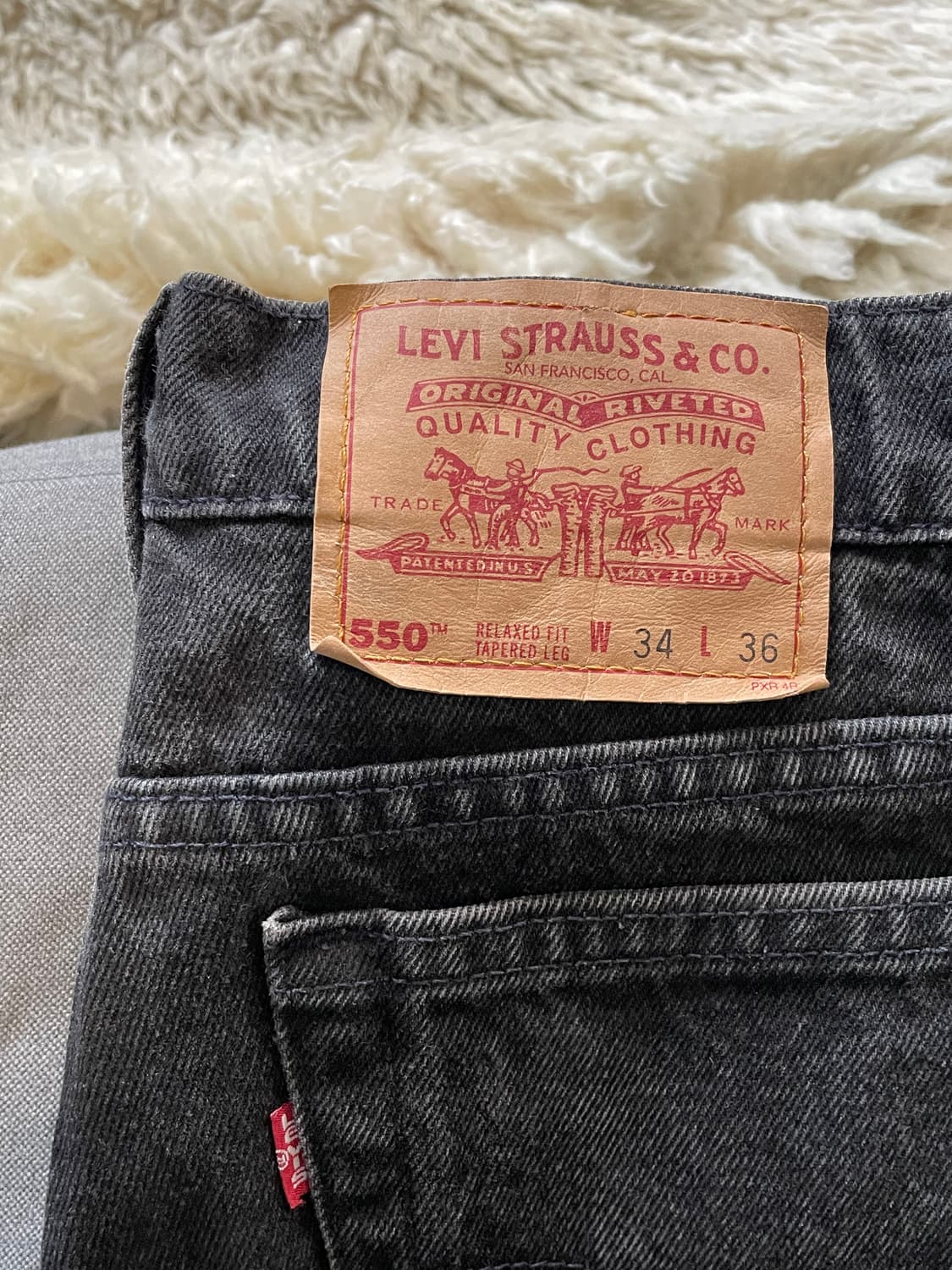 리바이스 550 흑청 데님팬츠 상품이미지3