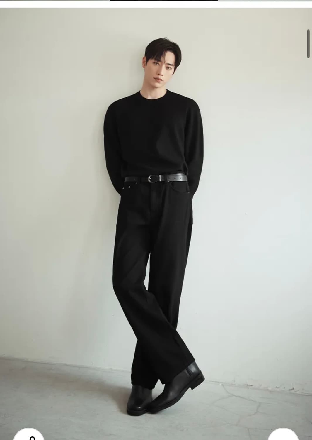 (XL) 드로우핏 소프트 울 크롭 라운드 니트 BEIGE 컬러 판매 상품이미지5