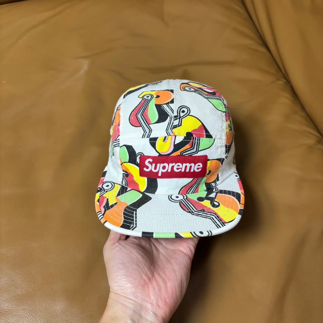 Supreme 슈프림 캠프캡 모자 (Washed White) 상품이미지2