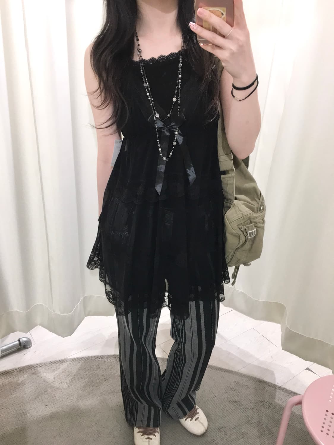 stripe y2k pants 상품이미지4