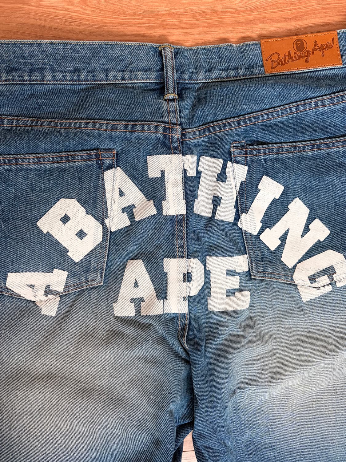 [2XL] 베이프 컬리지 데님 쇼츠 데님 상품이미지5