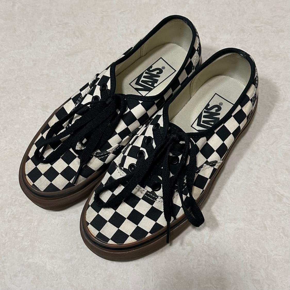 반스 어센틱 체커보드 검솔 상품이미지2