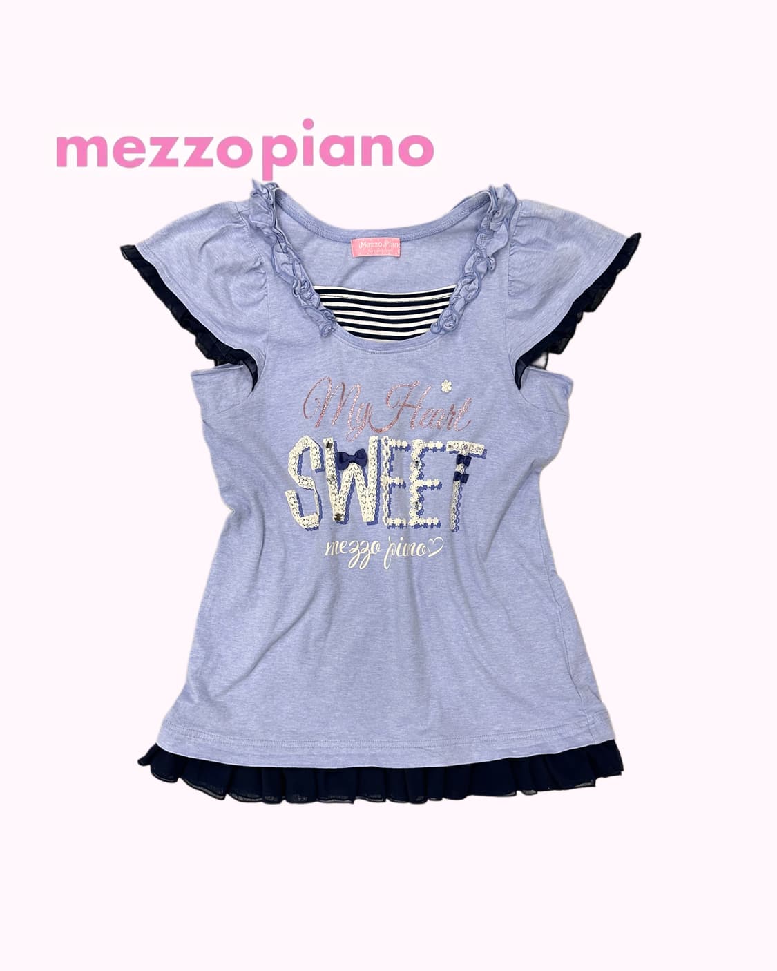 kitsch frill blue t-shirt 상품이미지1