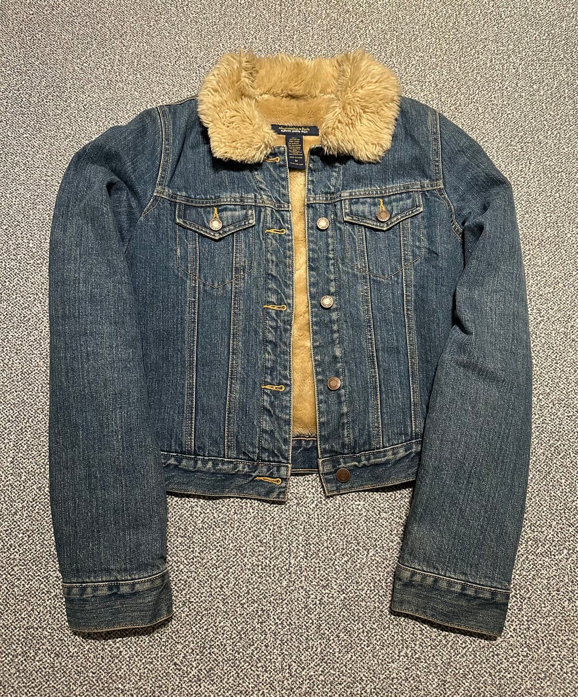 아베크롬비 양털 퍼 데님자켓 m 상품이미지3