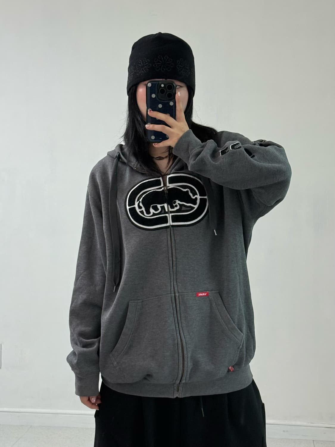 Ecko 차콜 빅로고 후드집업 상품이미지1