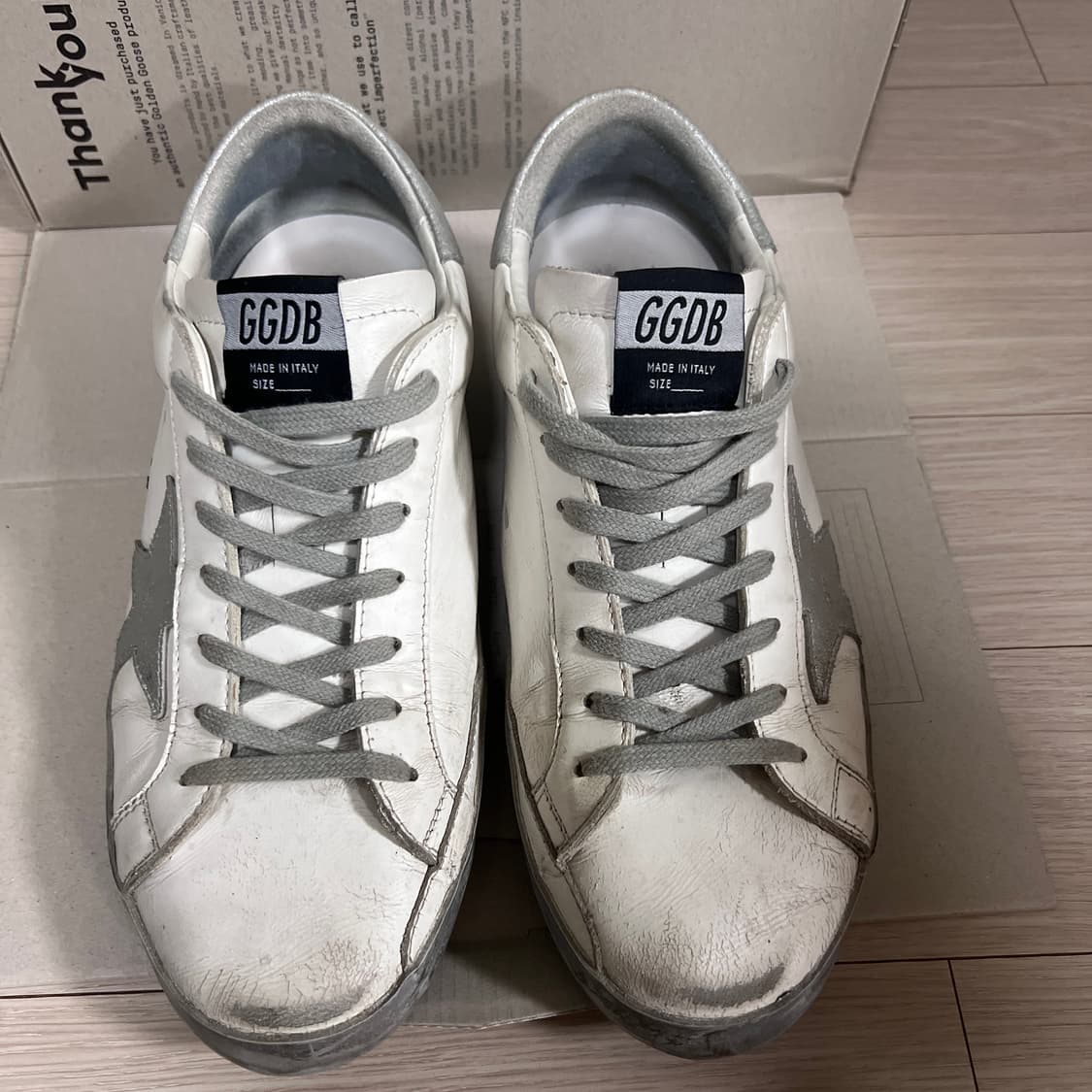 골든구스 슈퍼스타 화이트 실버탭 스니커즈 상품이미지4