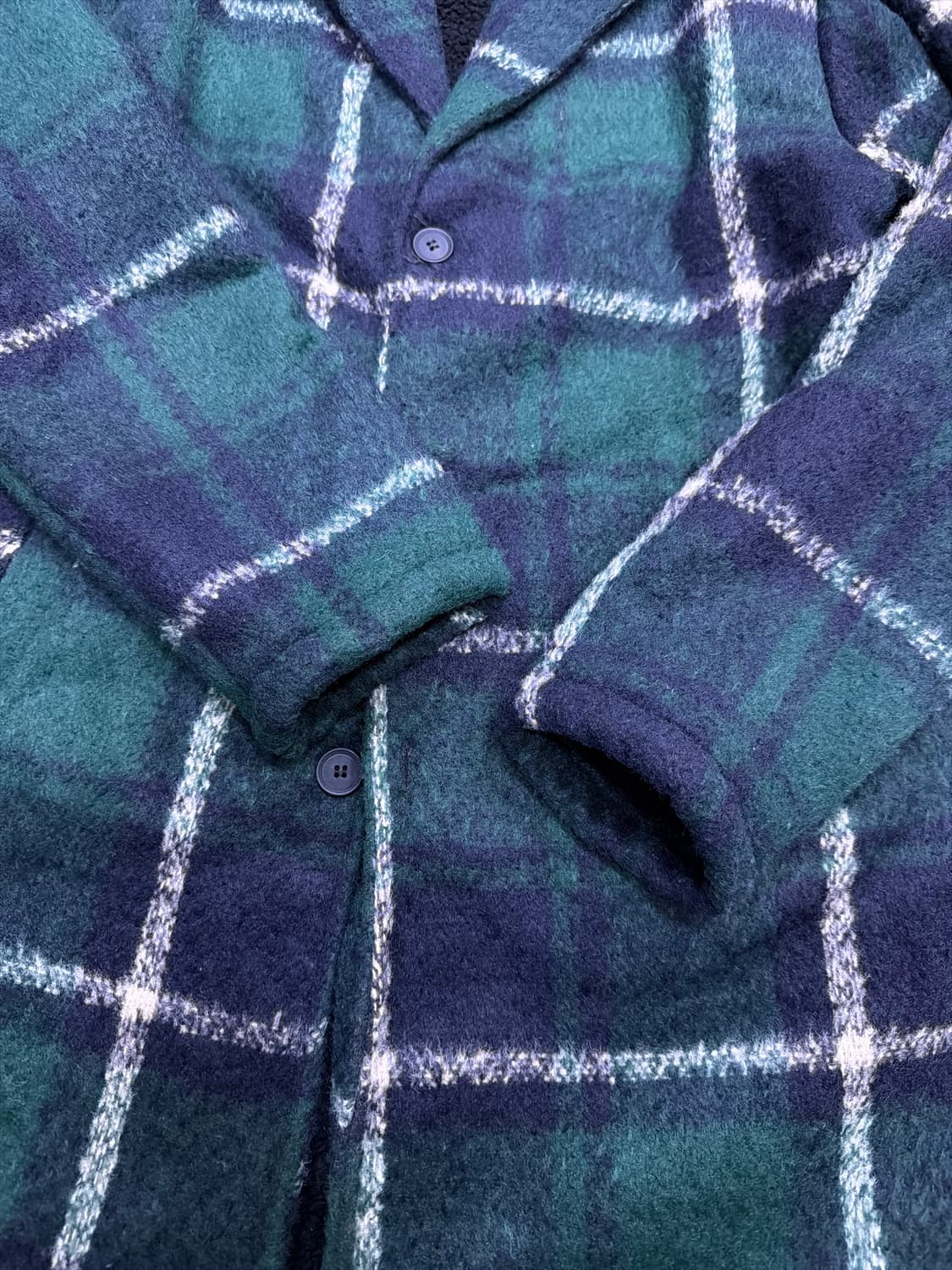 글로리 타탄체크 양털 안감 싱글코트 M 상품이미지5