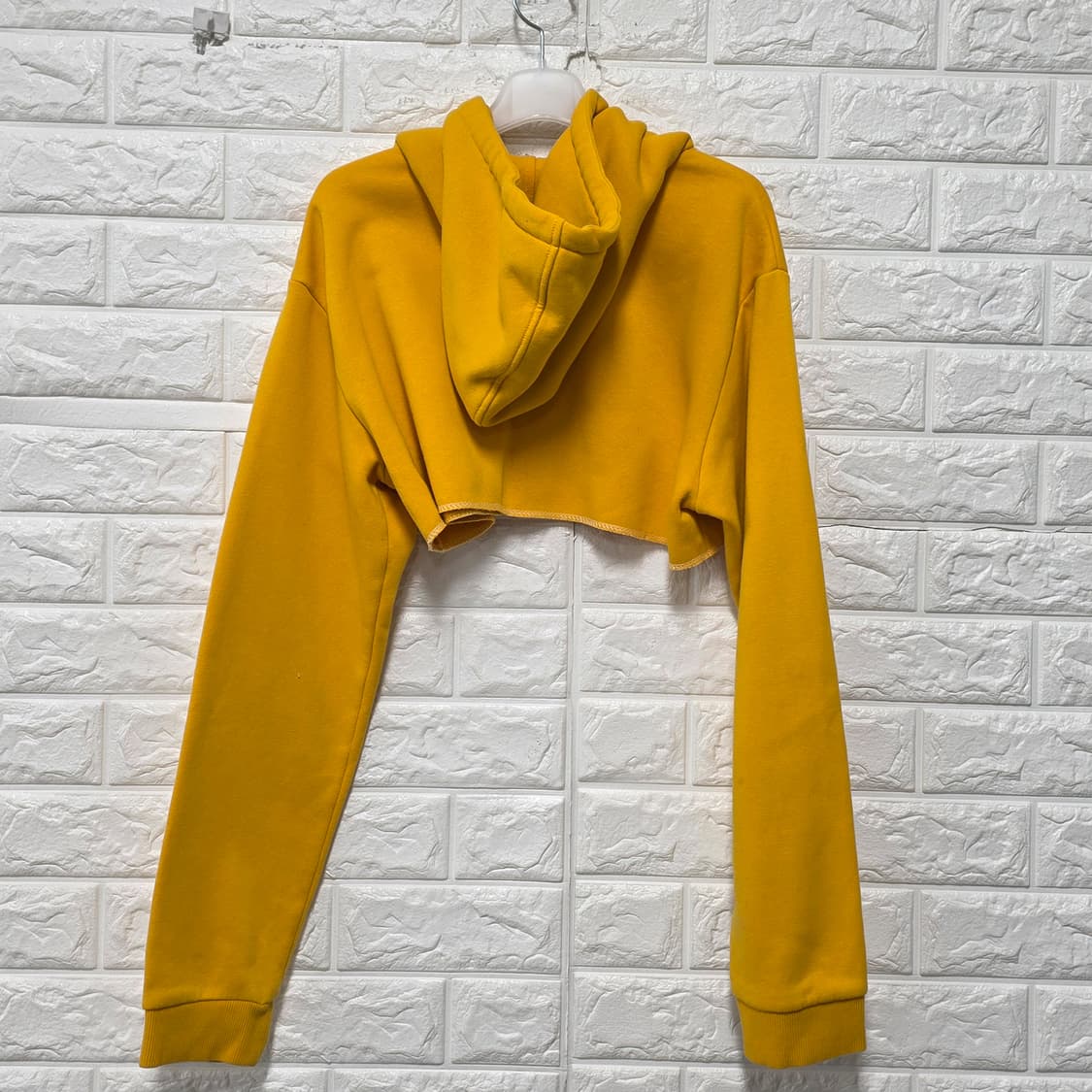 택포// 아디다스 옐로우 크롭 후드티 Free 리폼 상품이미지4