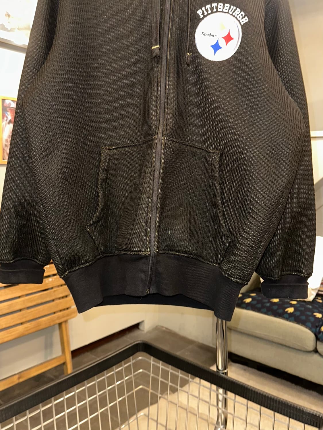 00’s NFL Steelers sherpa hood zip-up 상품이미지7