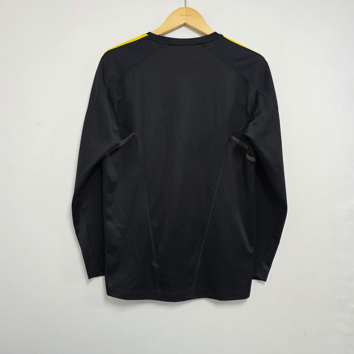 100 아디다스 삼선 져지 롱슬리브 블랙 옐로우 검노 상품이미지3