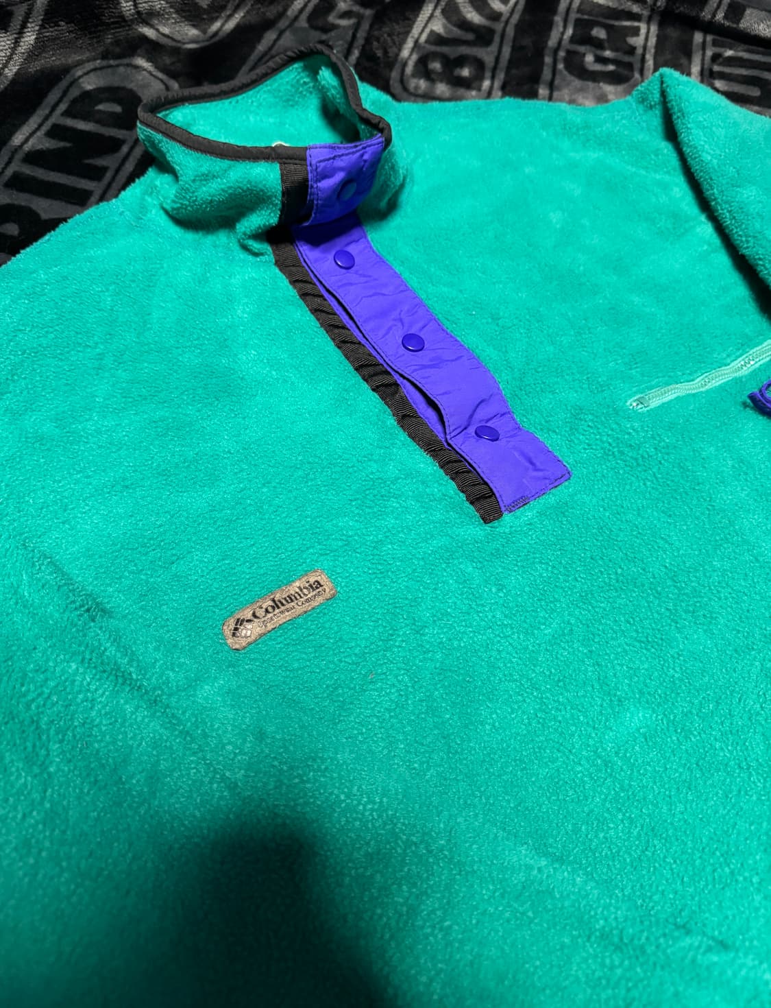 콜롬비아 쿼터 스냅 티 플리스 풀오버 민트 블랙 퍼플 상품이미지3