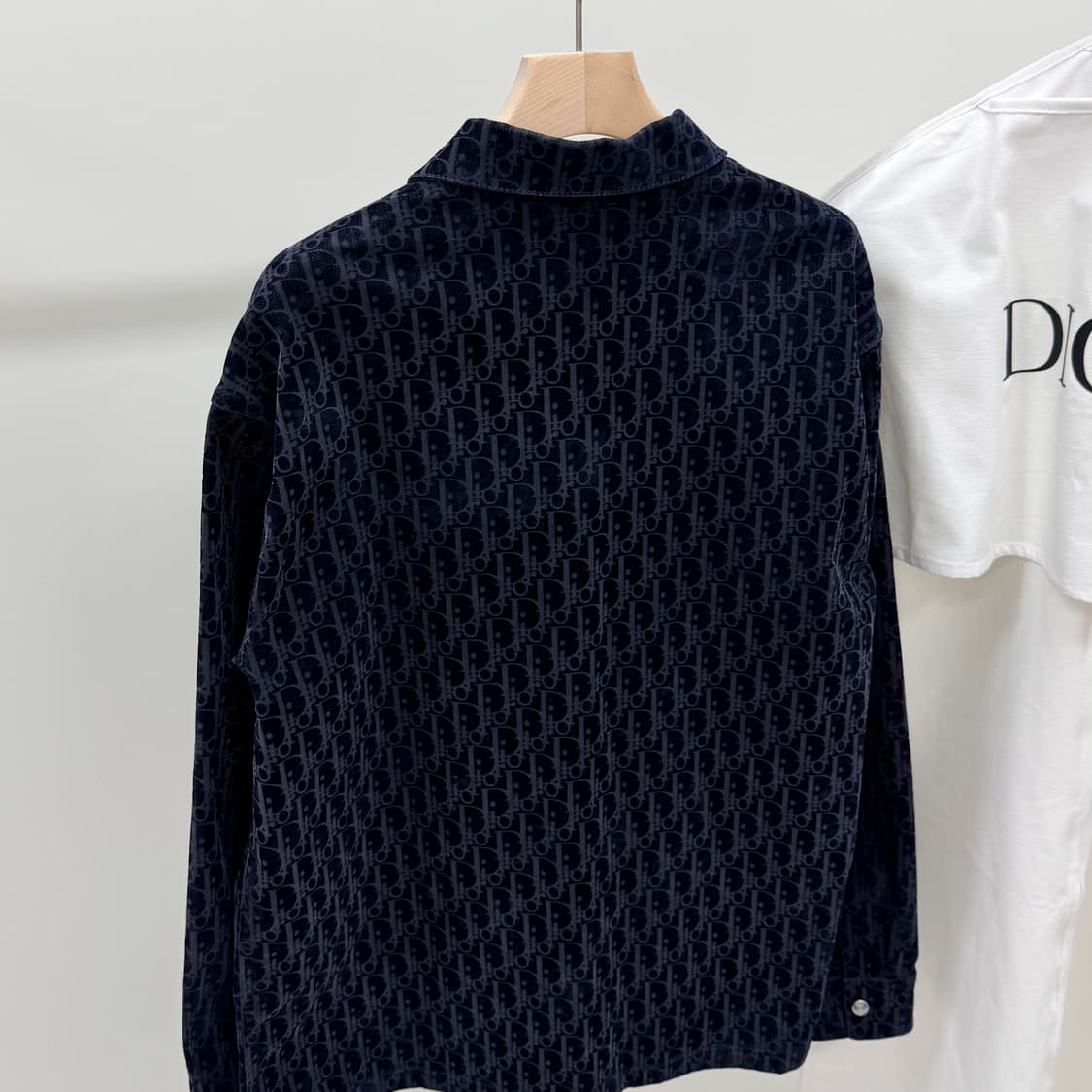 [S+급/50] 디올 오블리크 데님 셔츠 자켓 블랙 상품이미지5